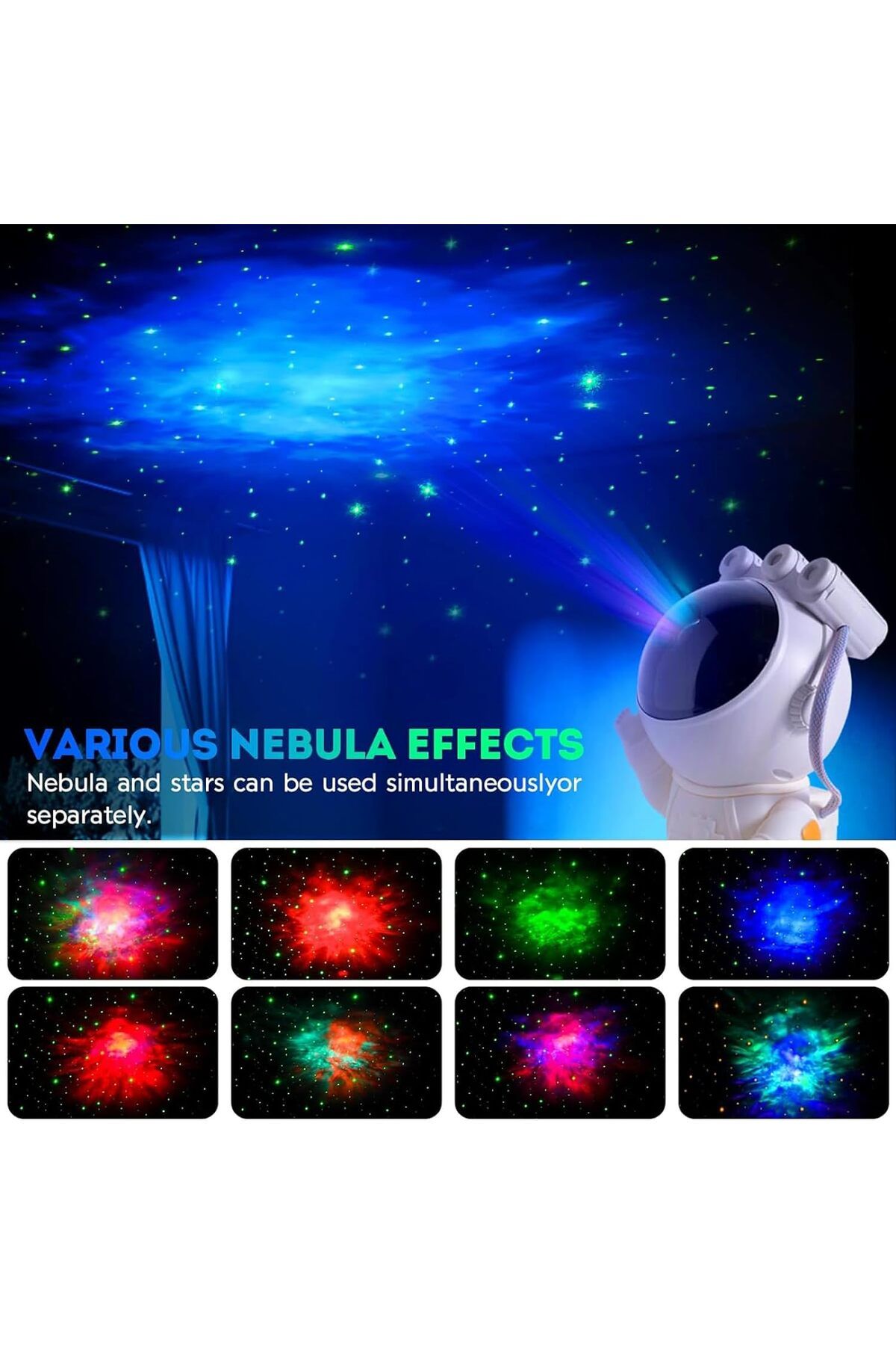 AWH-Astronaut Galaxy Star Projector Starry Night Light with Nebula, Timer, Remote 2