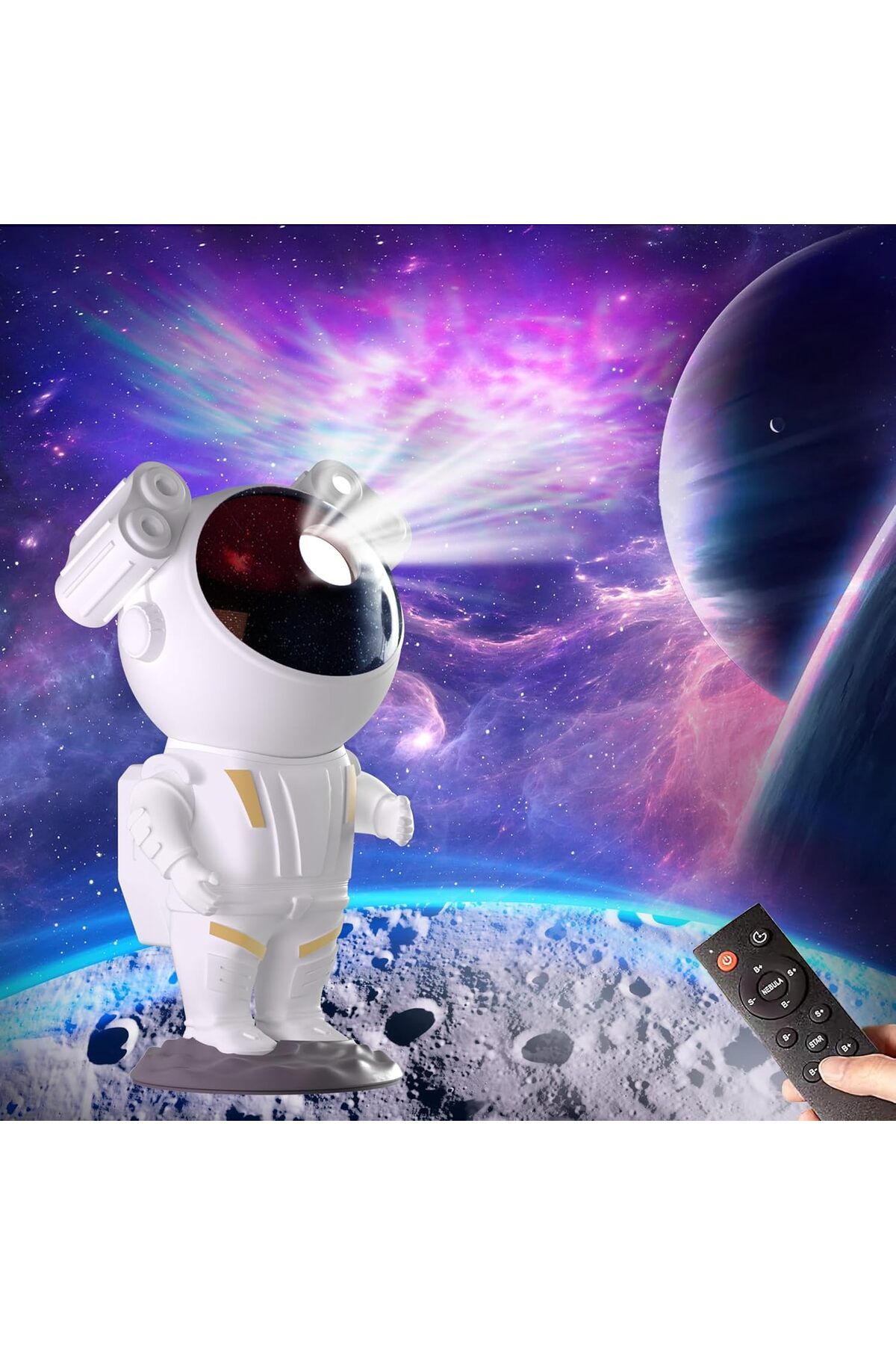 AWH-Star Projector Night Light, Astronaut Galaxy Lamp, 360° Rotation, Remote & Timer 8