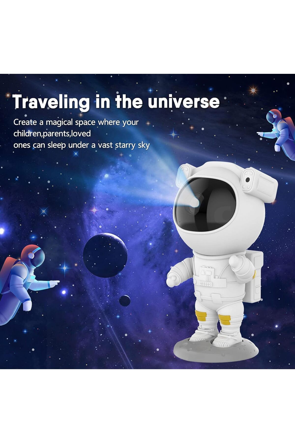 AWH-Astronaut Star Projector Night Light, 360° Adjustable Galaxy Lamp with Timer & Remote 3