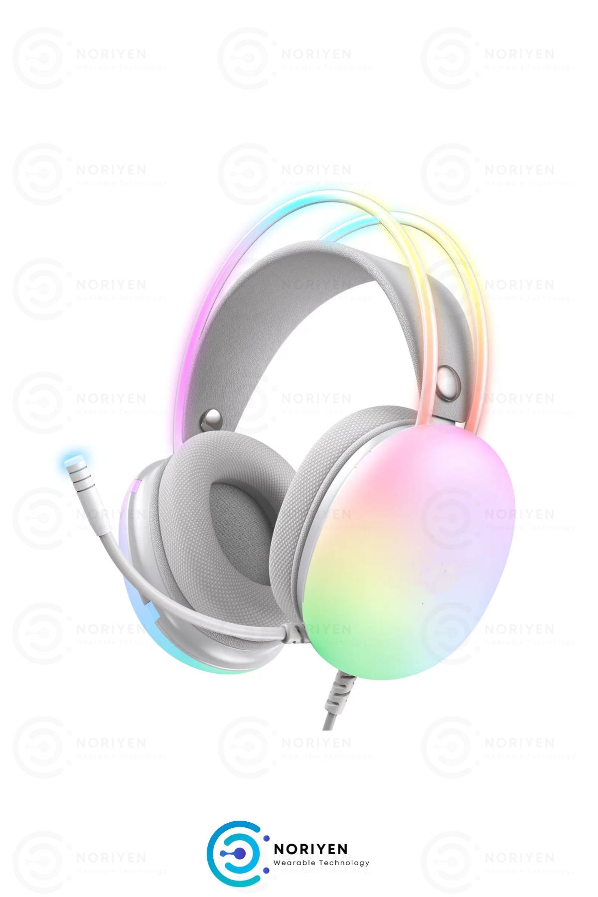 PG 580 Pro Gaming Premium Mikrofonlu RGB LED Işıklı 5.3 Bluetooth Kablosuz Kafa Üstü Oyuncu Kulaklık