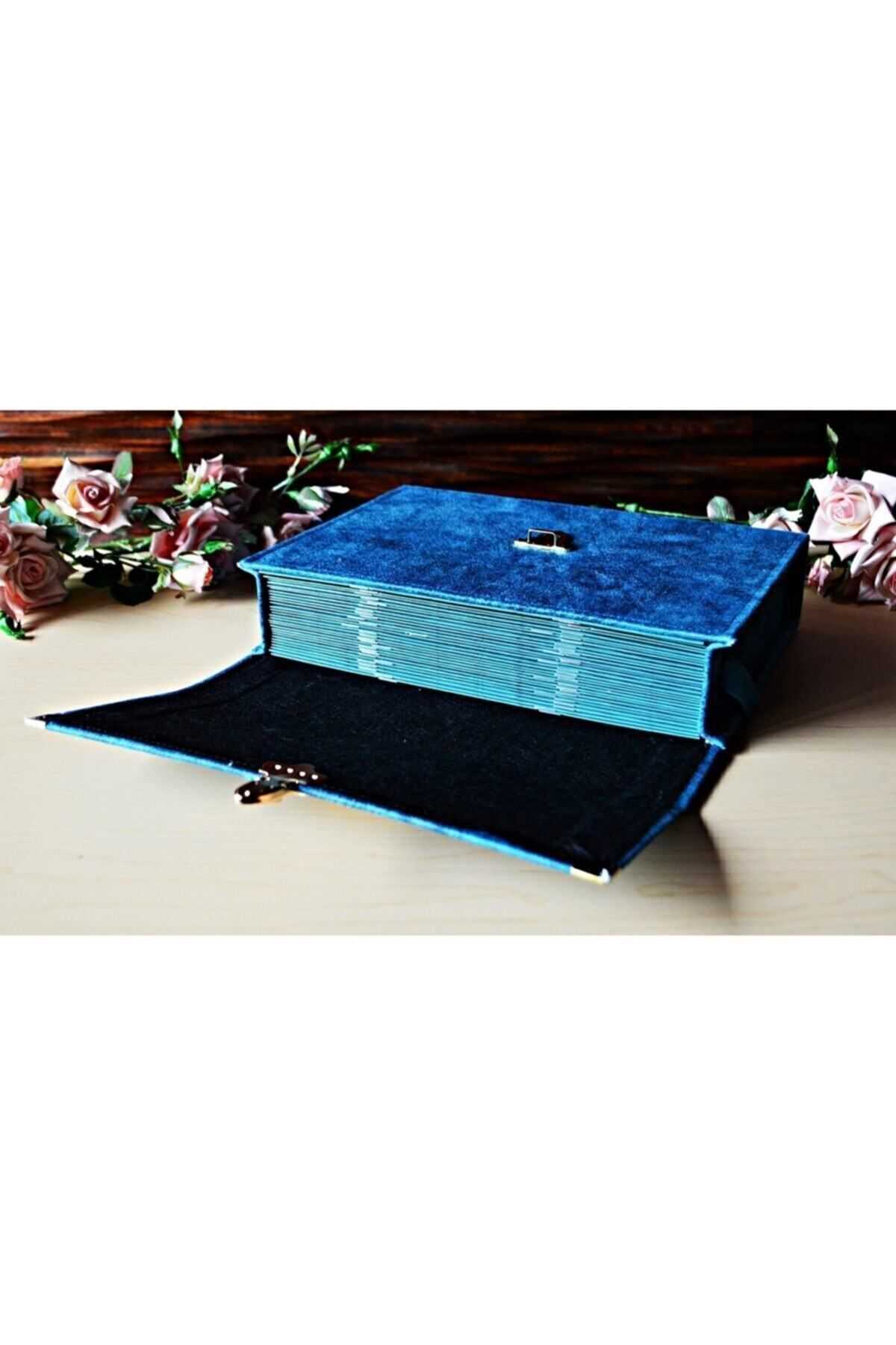 Genel Markalar Hatim Cüzü Hatim Seti 30 Cüz Rahle Boy 20x28 Mavi Nubuk Çantalı Kadife Kuranı Kerim Sesli Dinleme fotoğrafı 2 (önizleme)