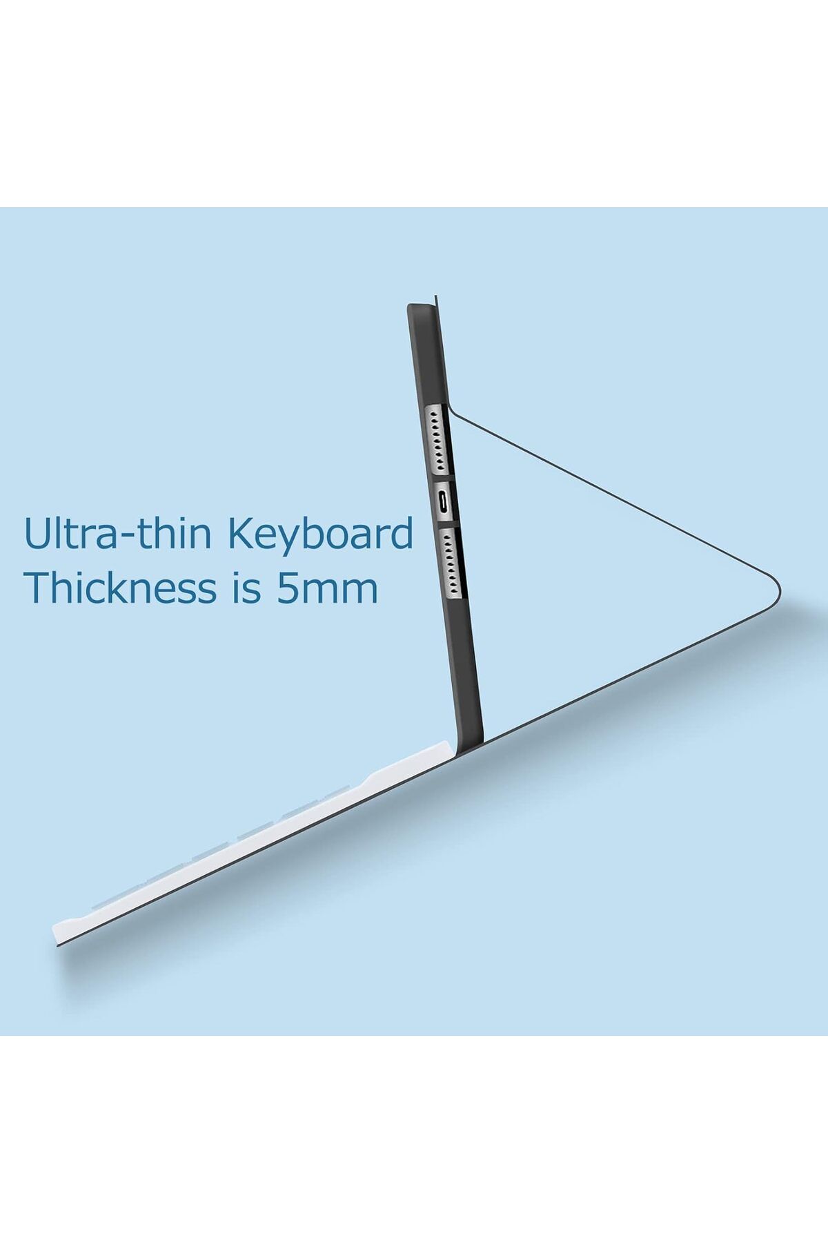 AWH-Wireless Bluetooth Keyboard & Mouse Combo, Ultra-Thin 2.4GHz Set  iOS, Android Windows (Blue) 7