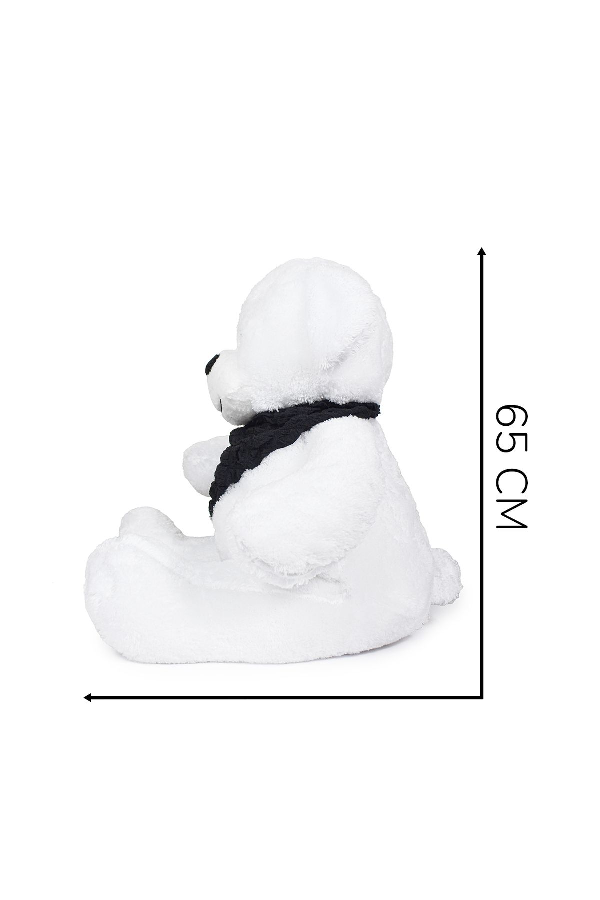 Özgüner Oyuncak-White Plush Teddy Bear with Scarf - Adorable and Soft Big Teddy Bear 4