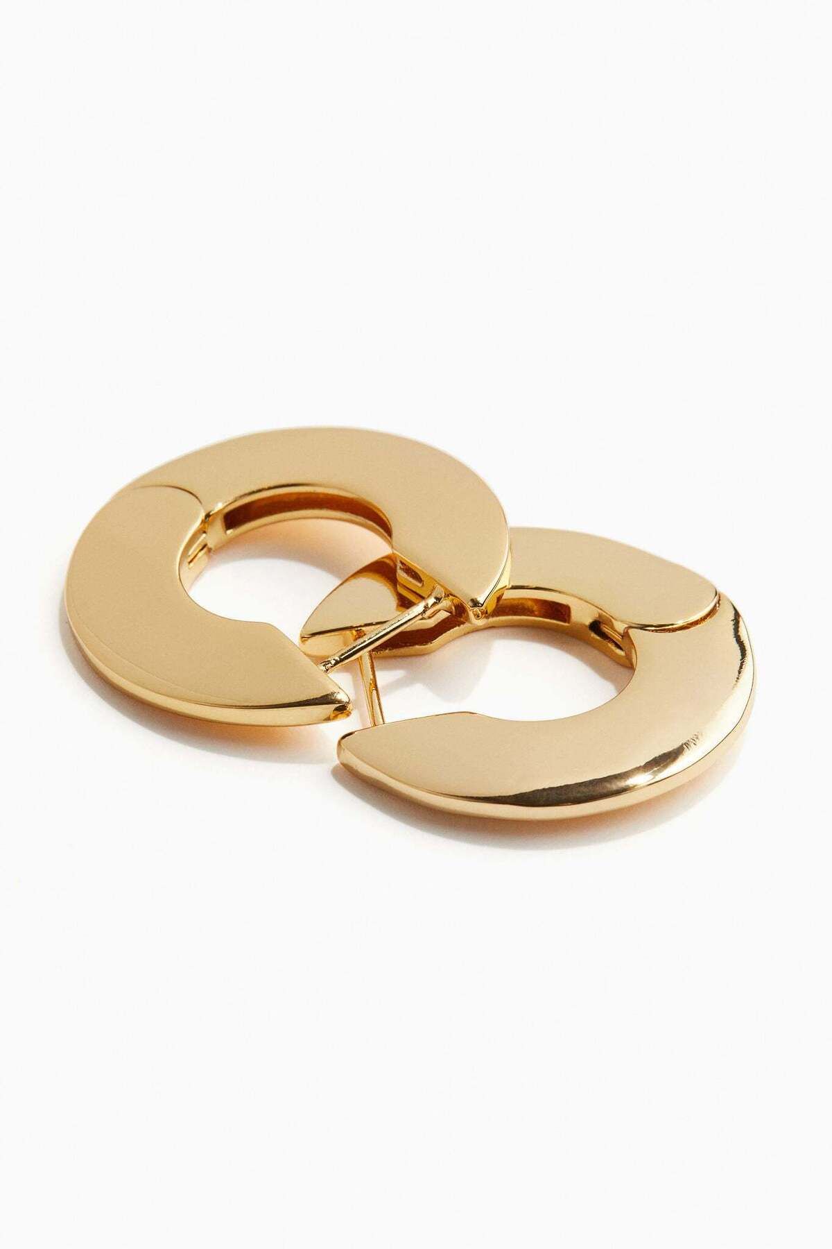 H&M-Gold-plated hoop earrings 5