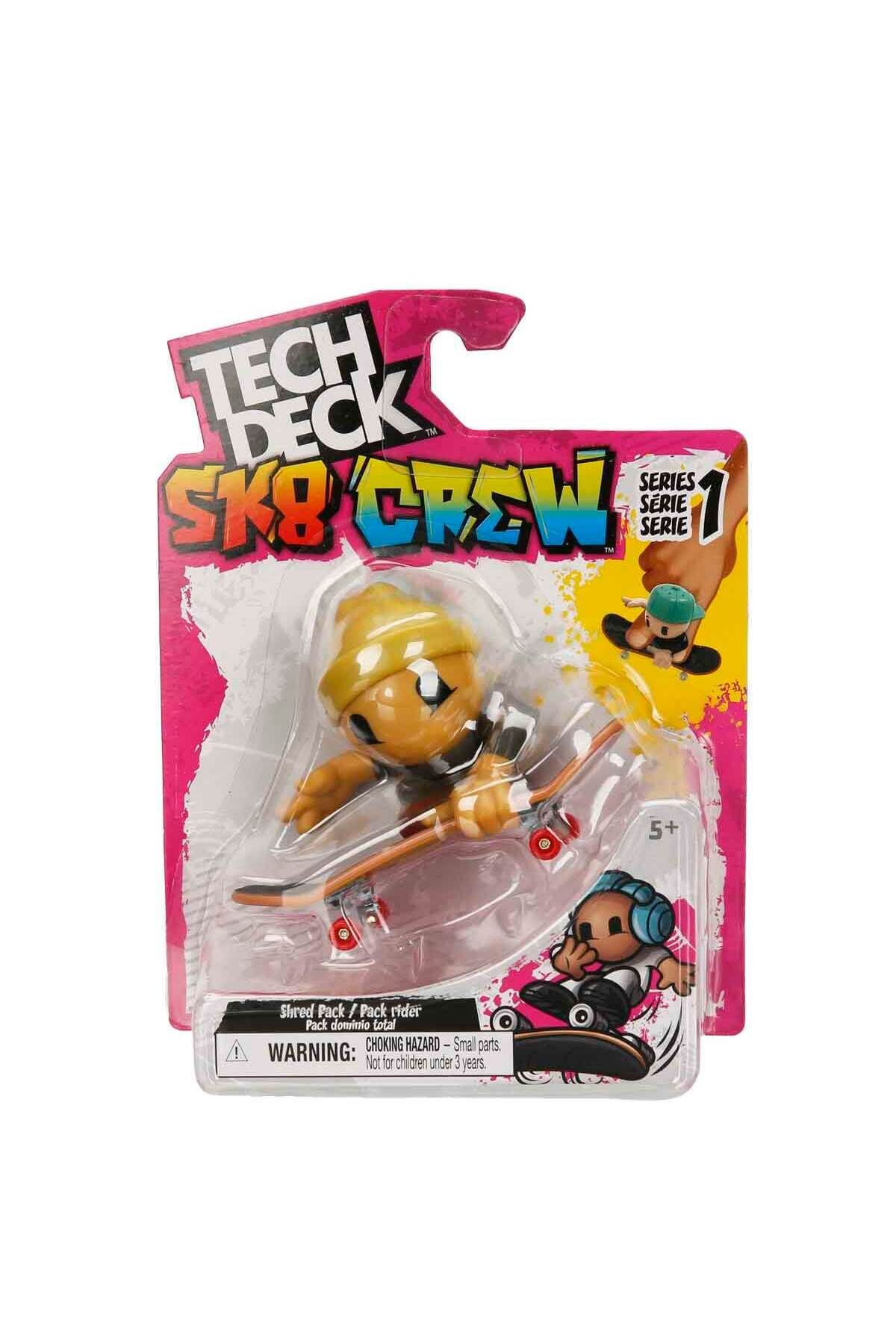 Tech Deck-S1 Model - Yellow Cap Sk8 Crew Figured Finger Ski 3