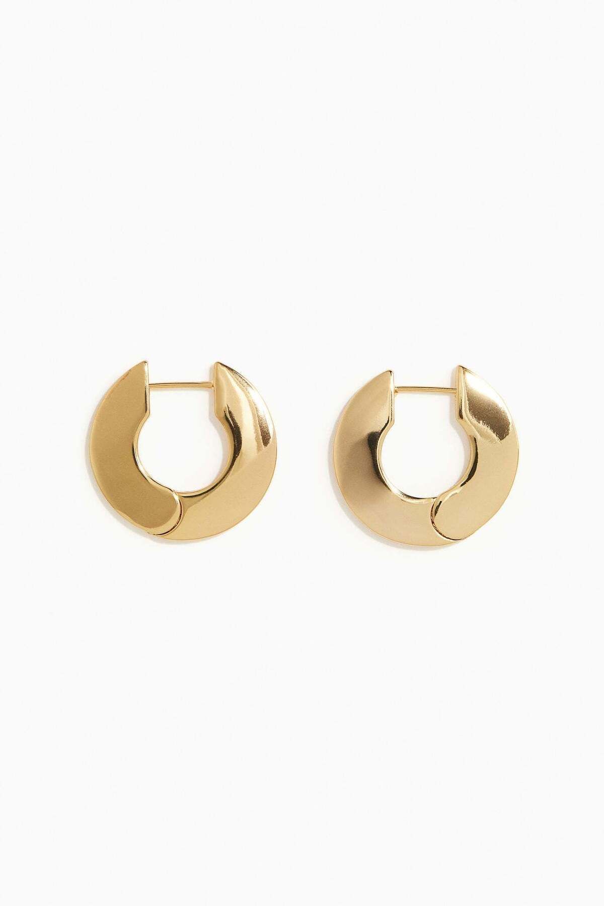 H&M-Gold-plated hoop earrings 2