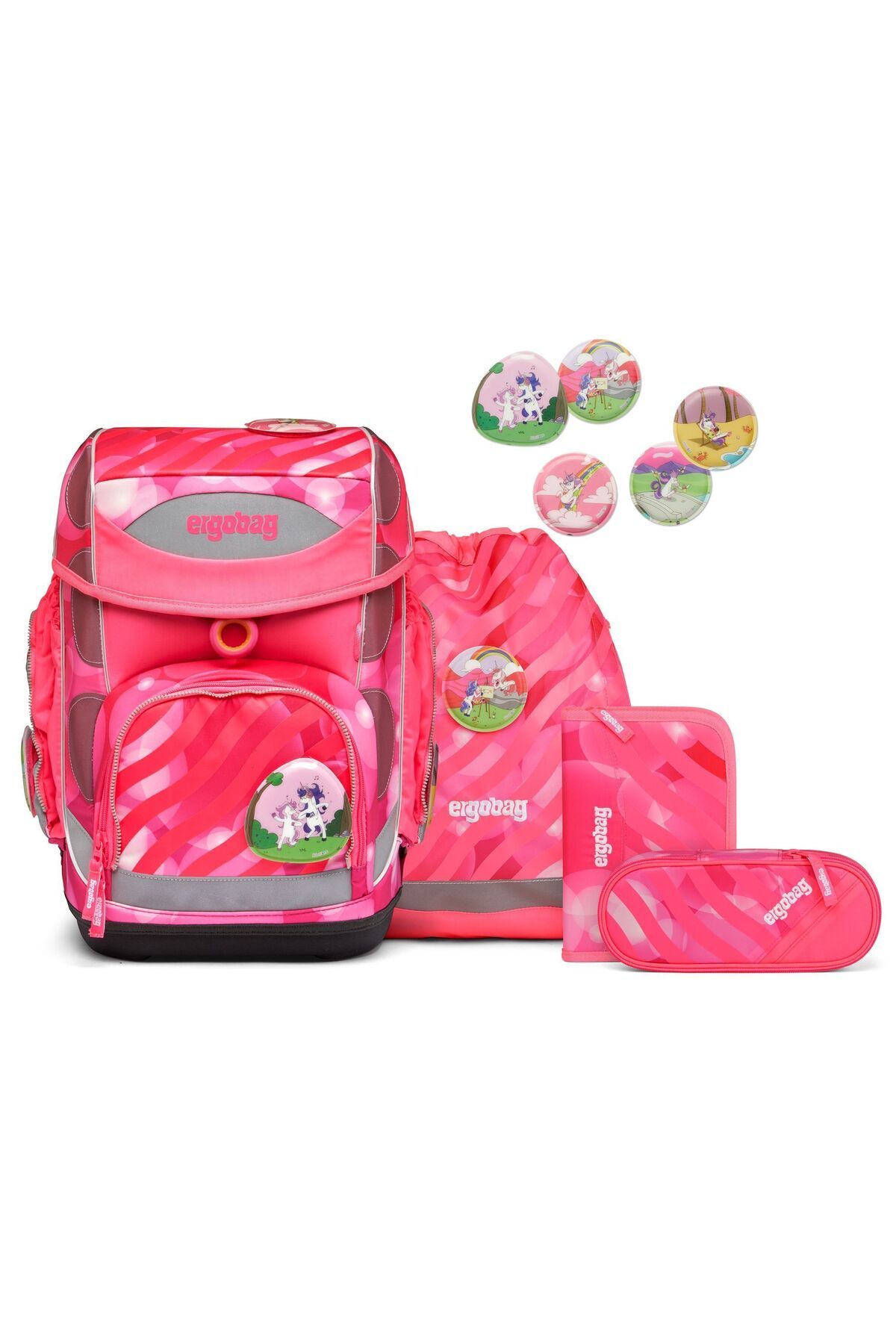 Ergobag-Cubo Schulranzen-Set 5tlg. inkl. Klettie-Set 1