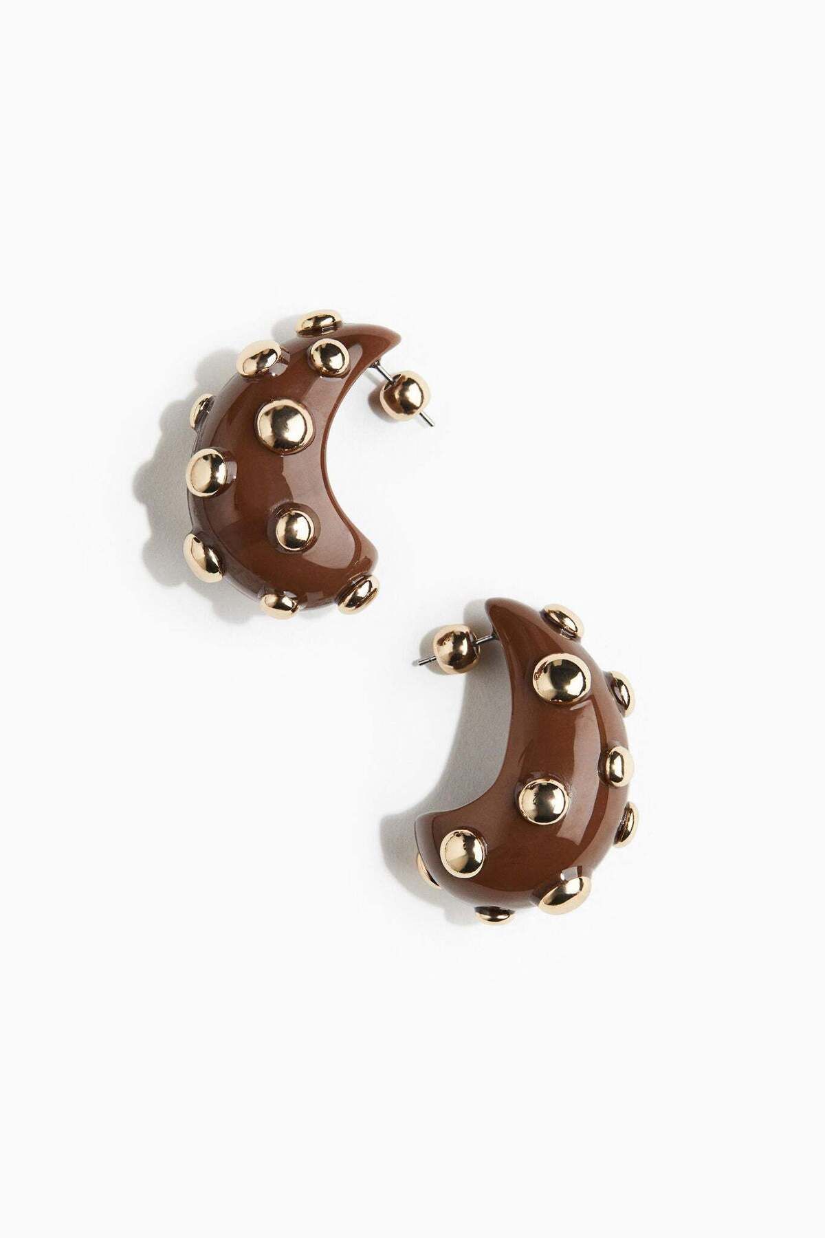 H&M-Studded dome earrings 2