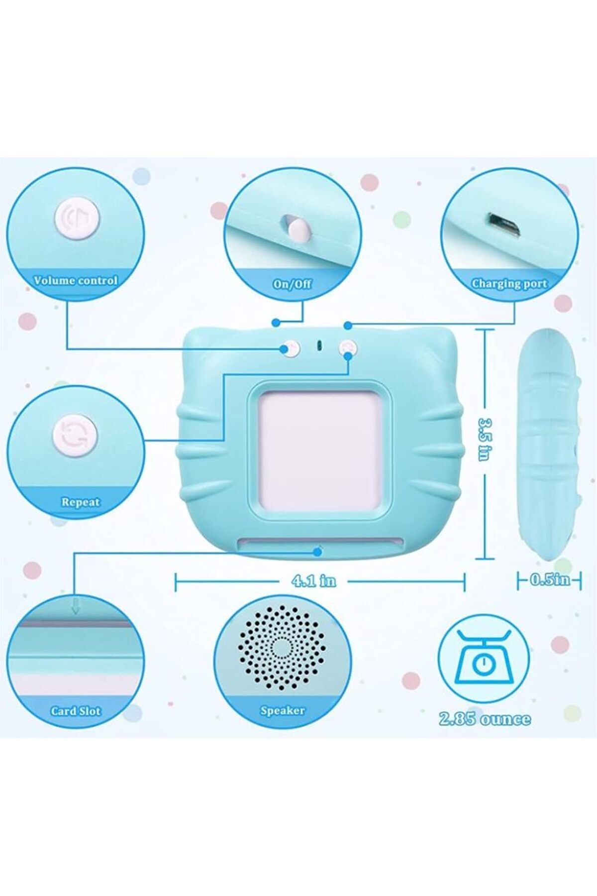 کارت‌های فلش صحبت‌کننده، دستگاه خواندن آموزشی با ۲۲۴ واژه، اسباب‌بازی مونته‌سوری برای نوپاها