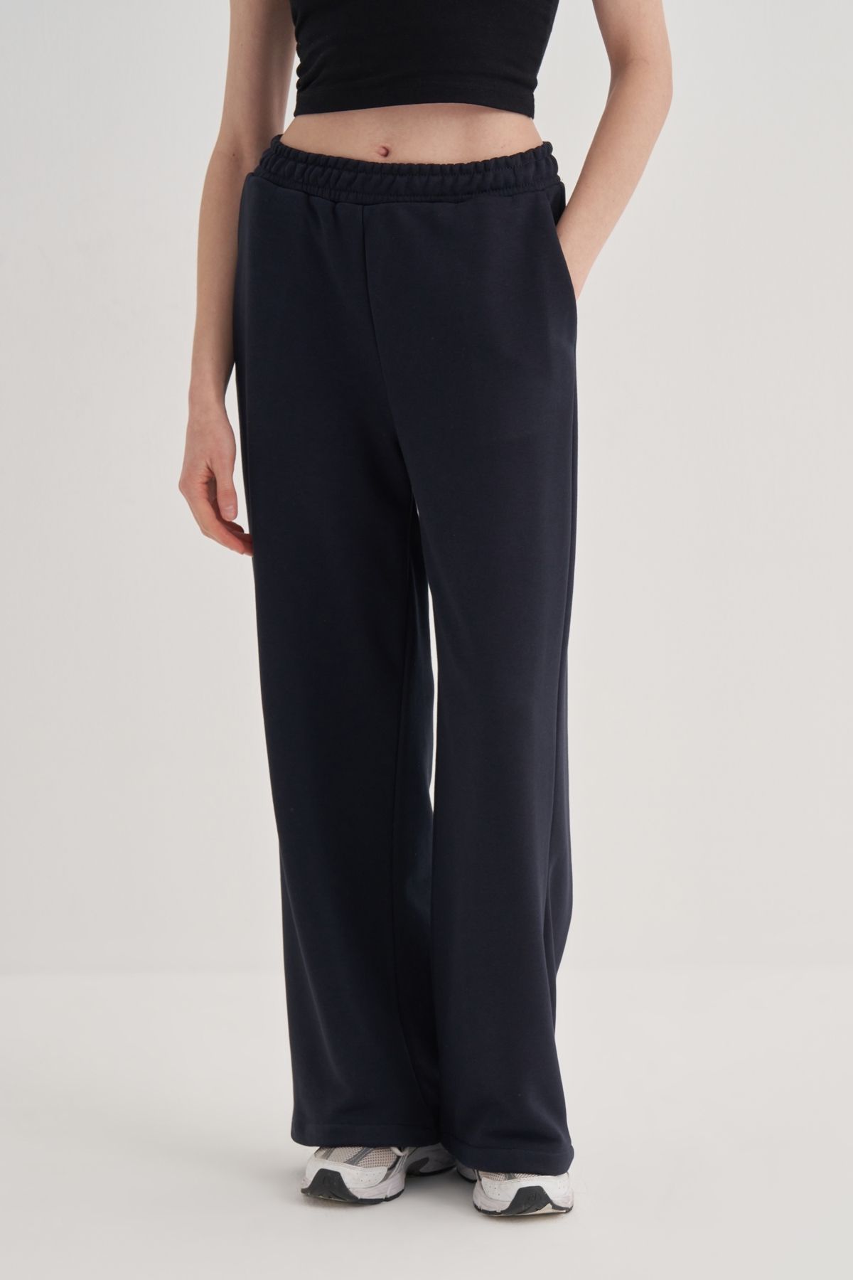 EBU Prive-Navy Blue Women's Palazzo Tracksuit Pants 3