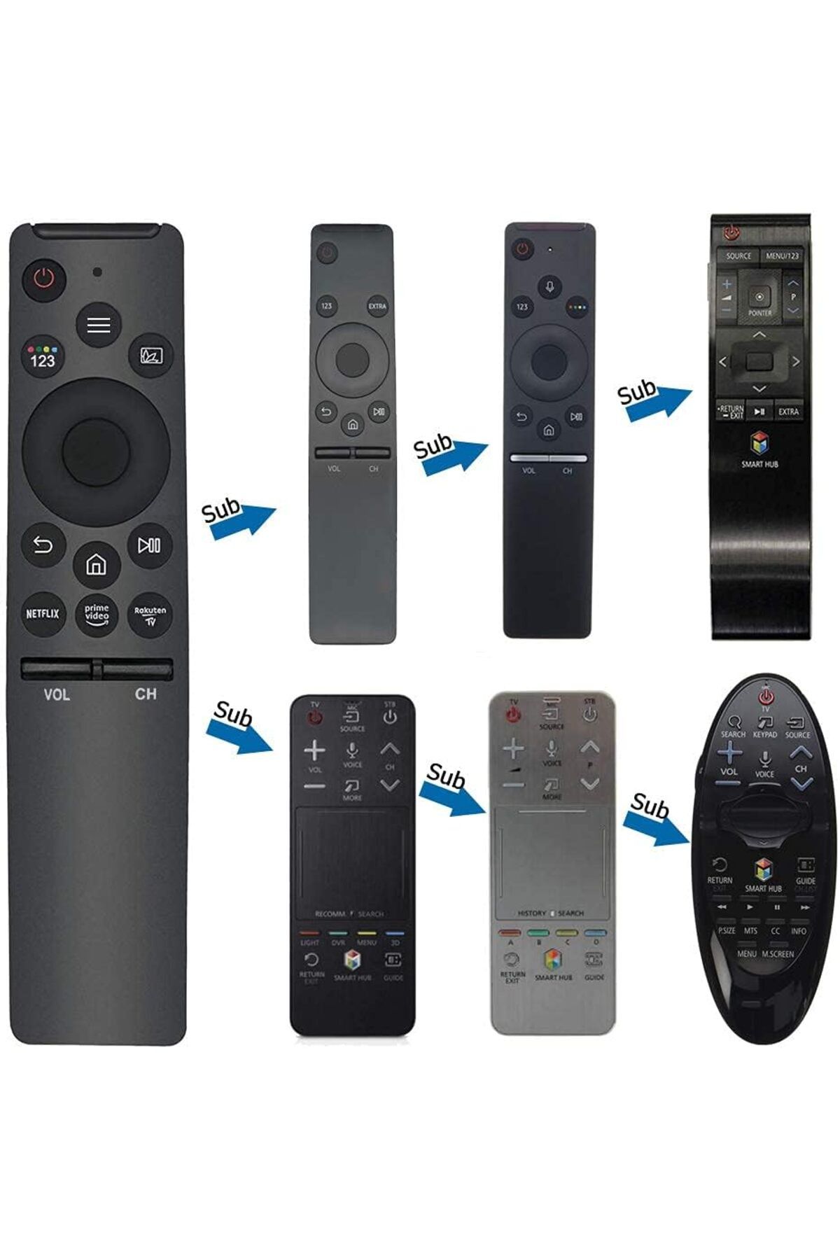 AWH-Universal Remote for Samsung Smart TVs, LCD, LED, UHD, QLED, with 3 Hotkey Buttons 6