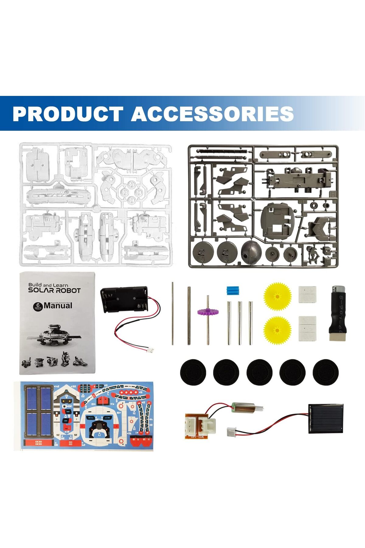کیت‌های علمی فورکتِم برای کودکان ۸ تا ۱۲ سال، کیت استم ربات خورشیدی، اسباب‌بازی آموزشی