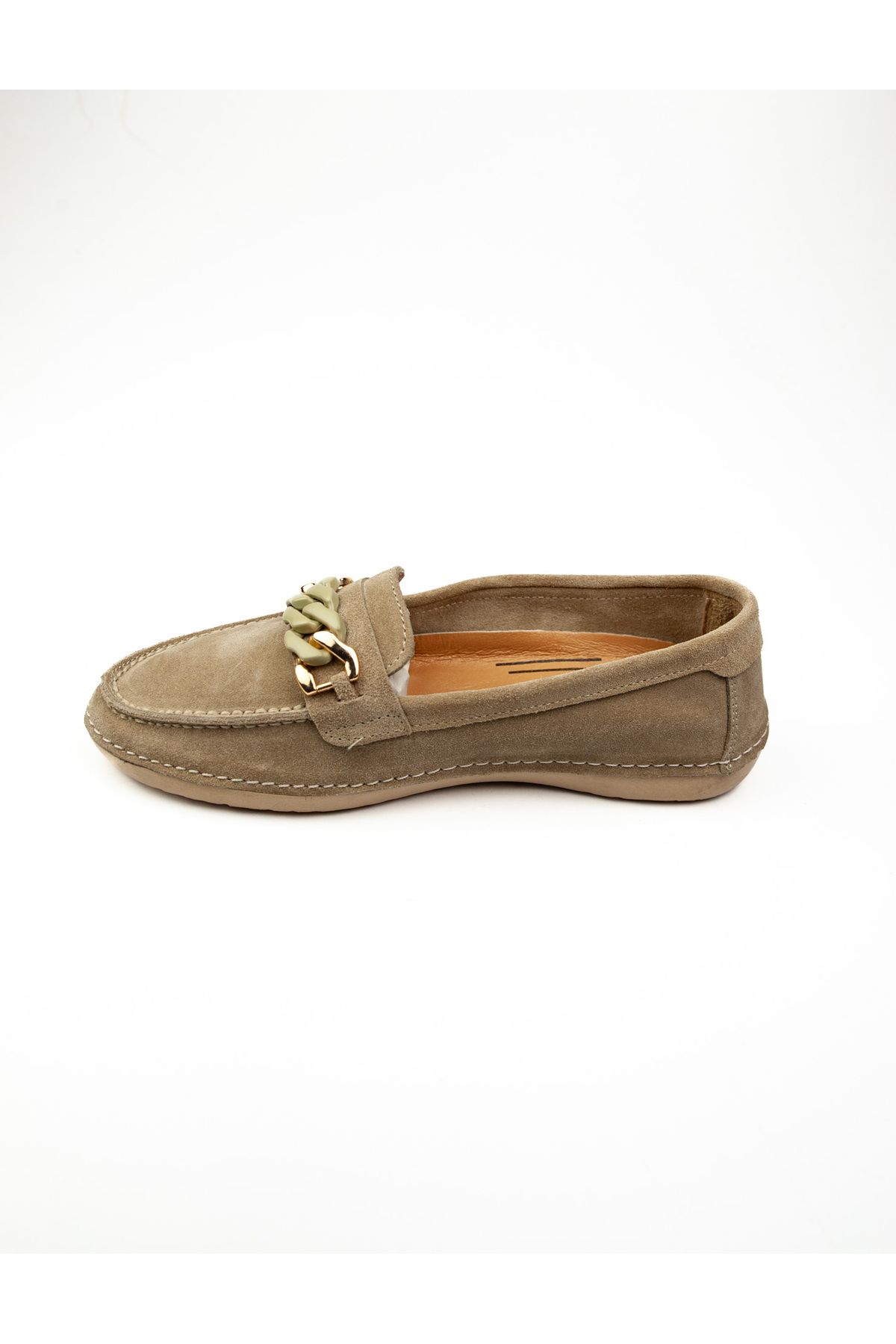 Voyager-187 Beige Suede Leather Women's Ballerinas 3