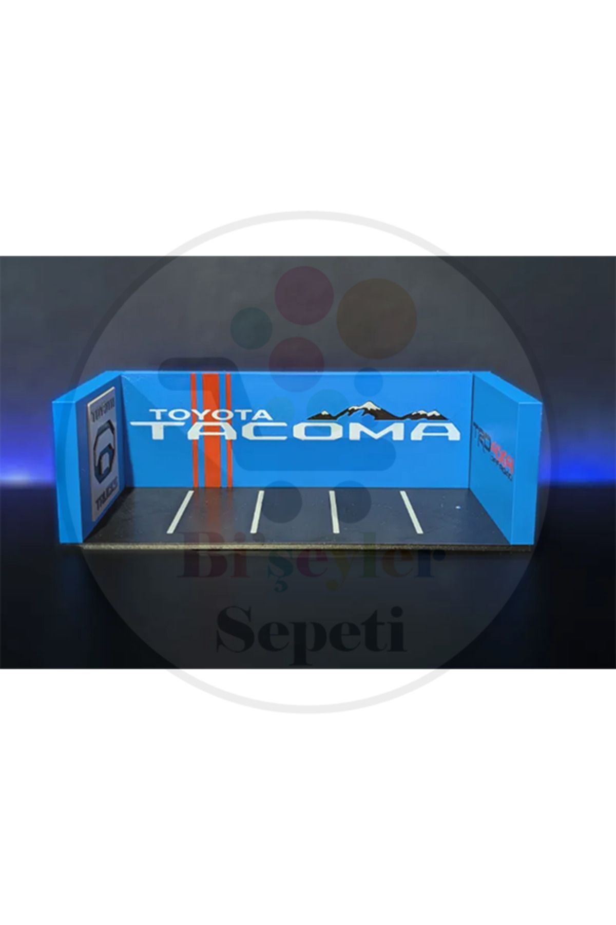 Bi'şeyler Sepeti-Toyota Tacoma 1:64 Diorama Garage Parking Diecast - Car Not Included. 1
