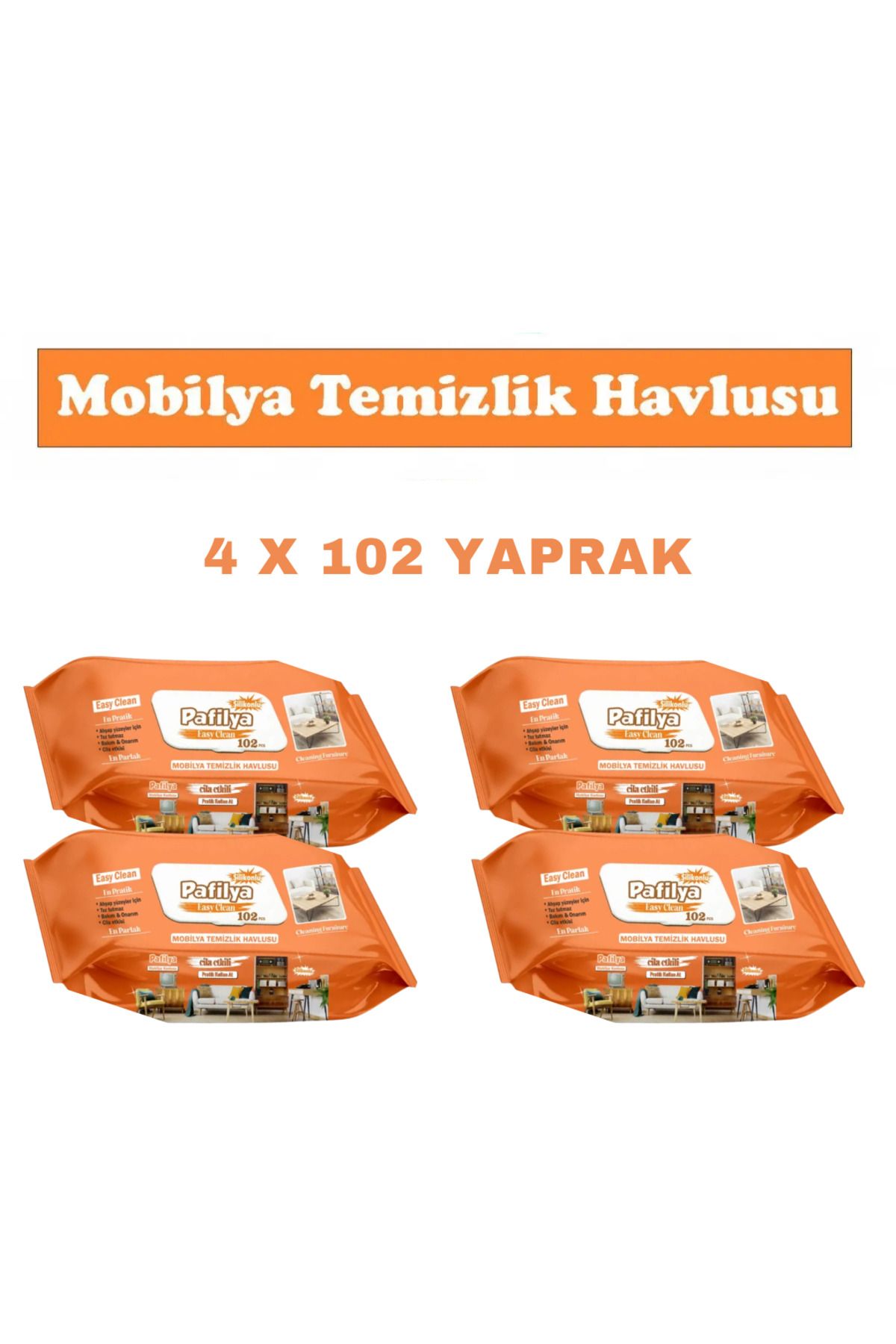 Pafilya Mobilya Temizlik Havlusu Cila Etkili 4x102 Yaprak