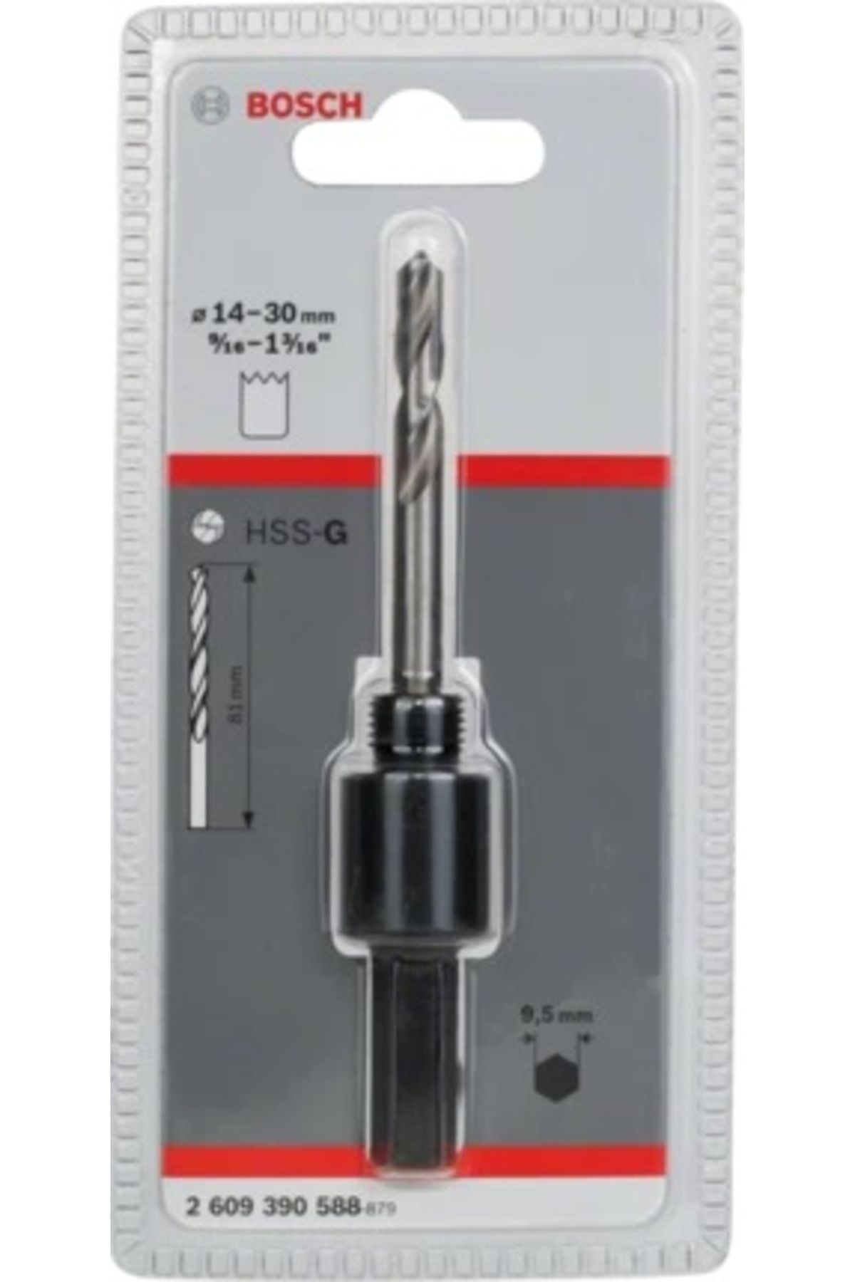 Bosch Altıgen Şaftlı 14-30 mm Pançlar İçin Adaptör, Anahtar Ağzı 9,52 mm