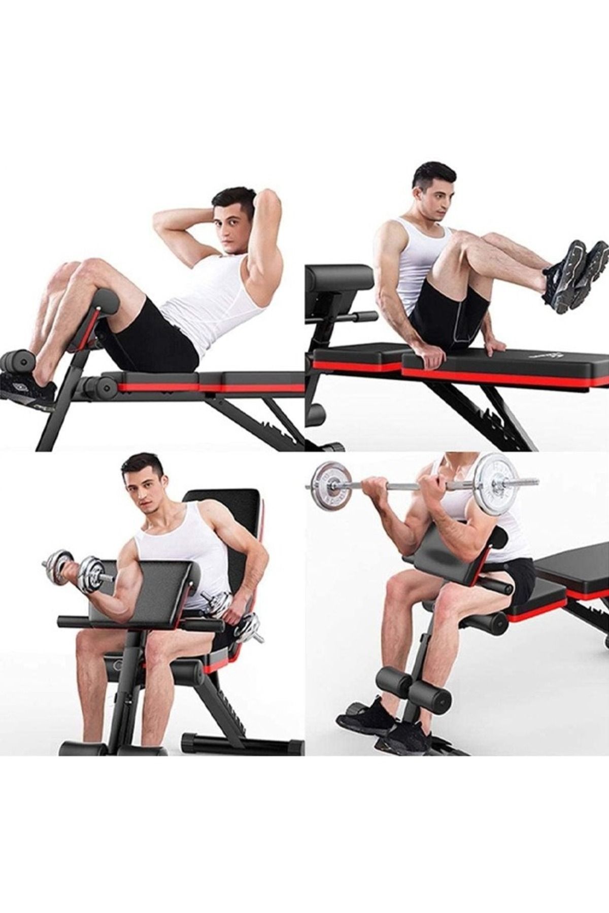Fitness World-مقعد رفع الأثقال القابل للتعديل، مقعد صالة الألعاب الرياضية المنزلية مع مقعد تدريب متعدد الوظائف مع الدمبل 2