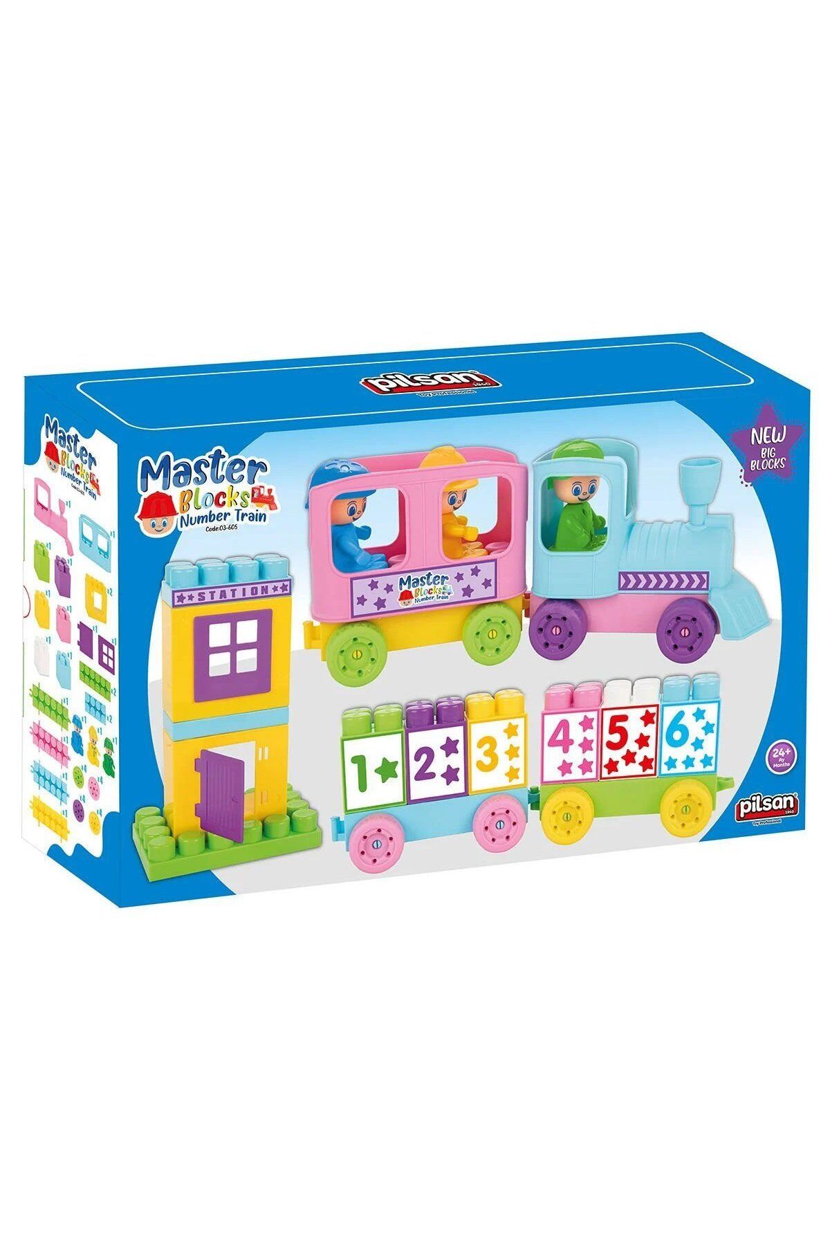 misan 03 605 Master Blok Rakamlı Tren -Pilsan Oyuncak