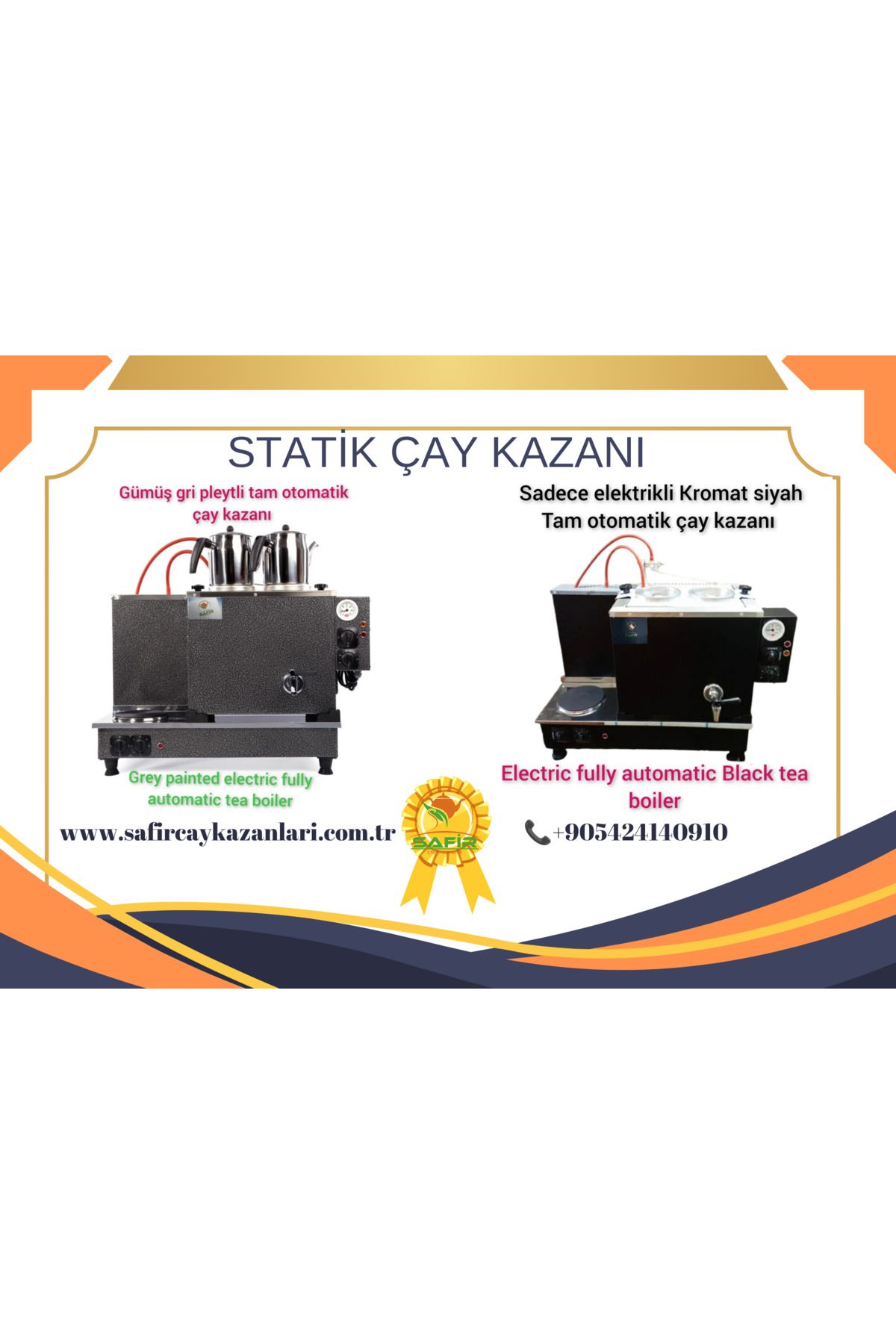 SAFİR-Sapphire 2 Teapot Tube Matte Black Tea Stove Special Color Chromate Black Boiler Lpg A Warranty 5