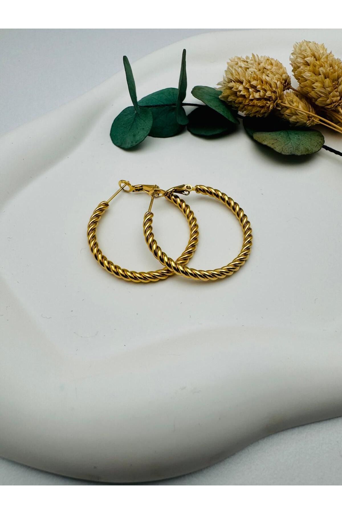 HEDİYELANDY Halka Küpe (Gold) Kp125-01