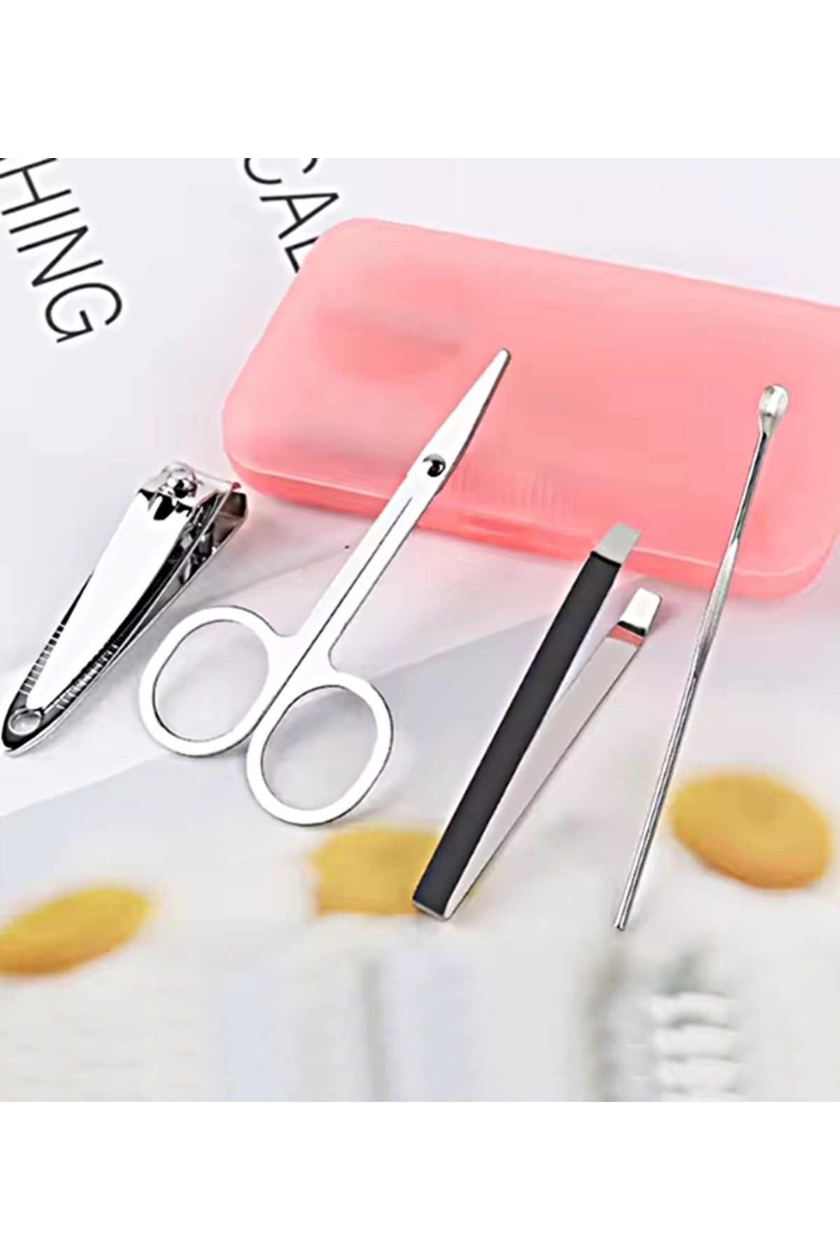4'lü Set Manikür Pedikür Seti Mini Boy Seyahat Bakım Seti - El Ayak Bakım seti Mini Kutulu — 4lü manikür set_ E_Y NEW