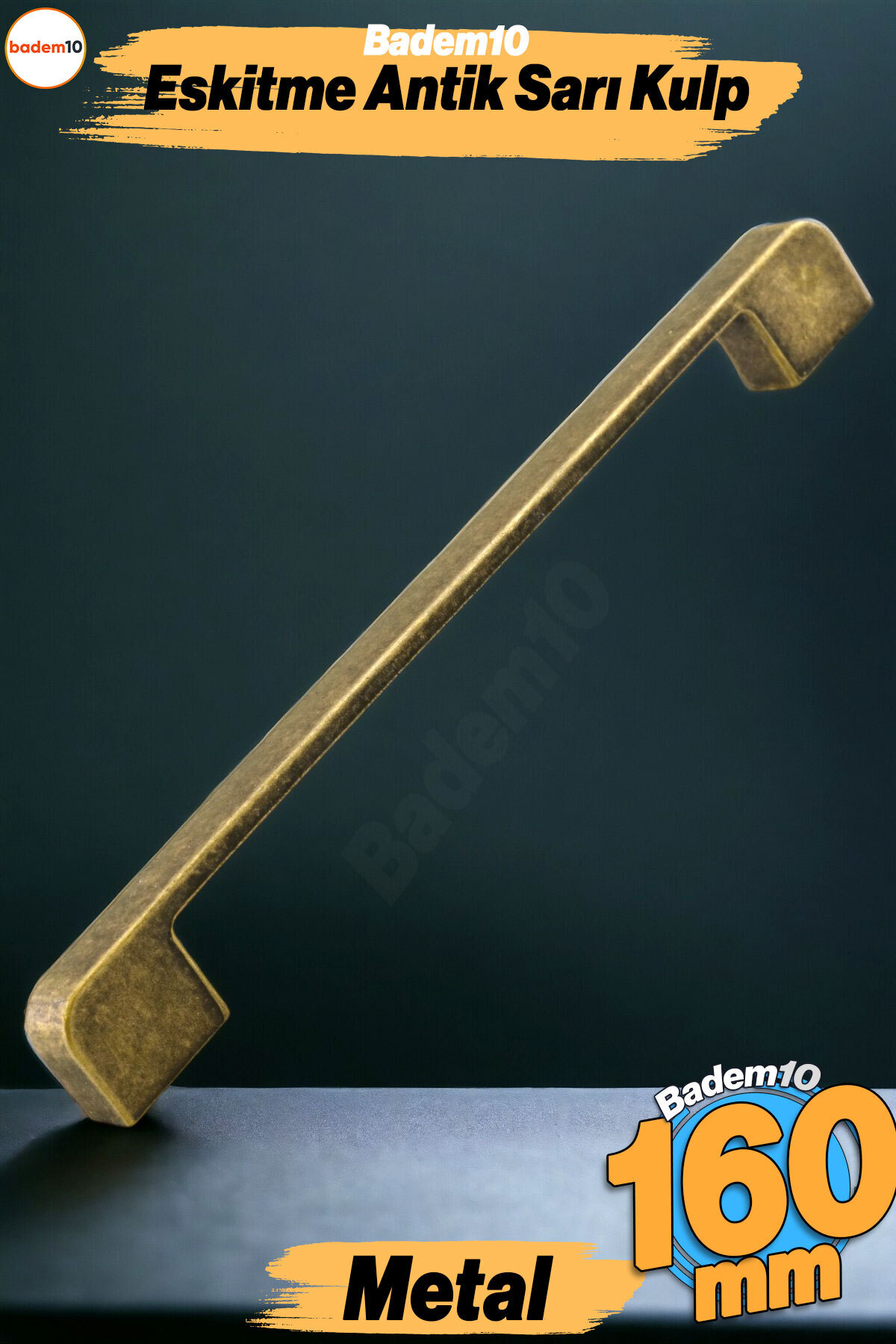 Badem10 Radus Antik Sarı Metal Kulp 160 Mm -16 Cm Mobilya Mutfak ...