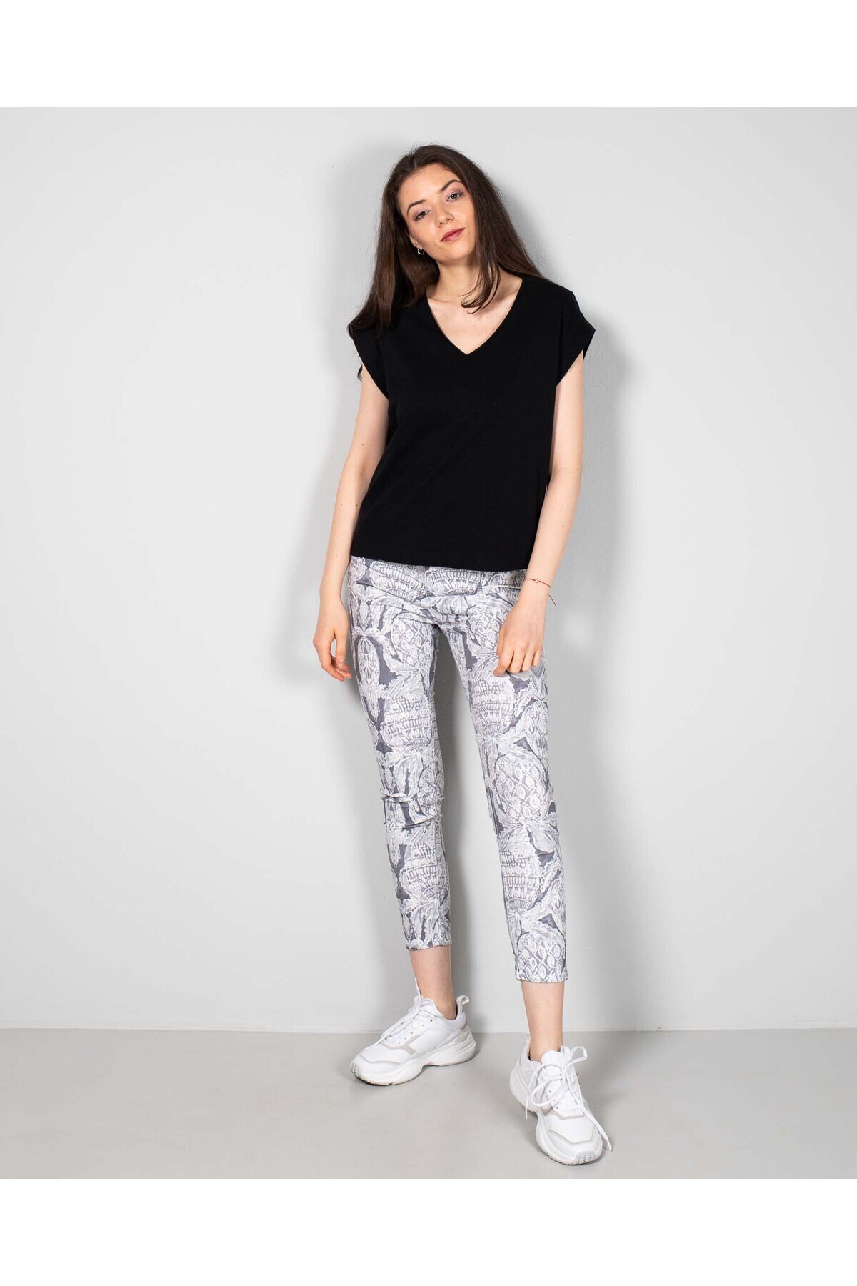 Miniprix-Skinny pants with metal zipper and back pockets 24ALN46001 1