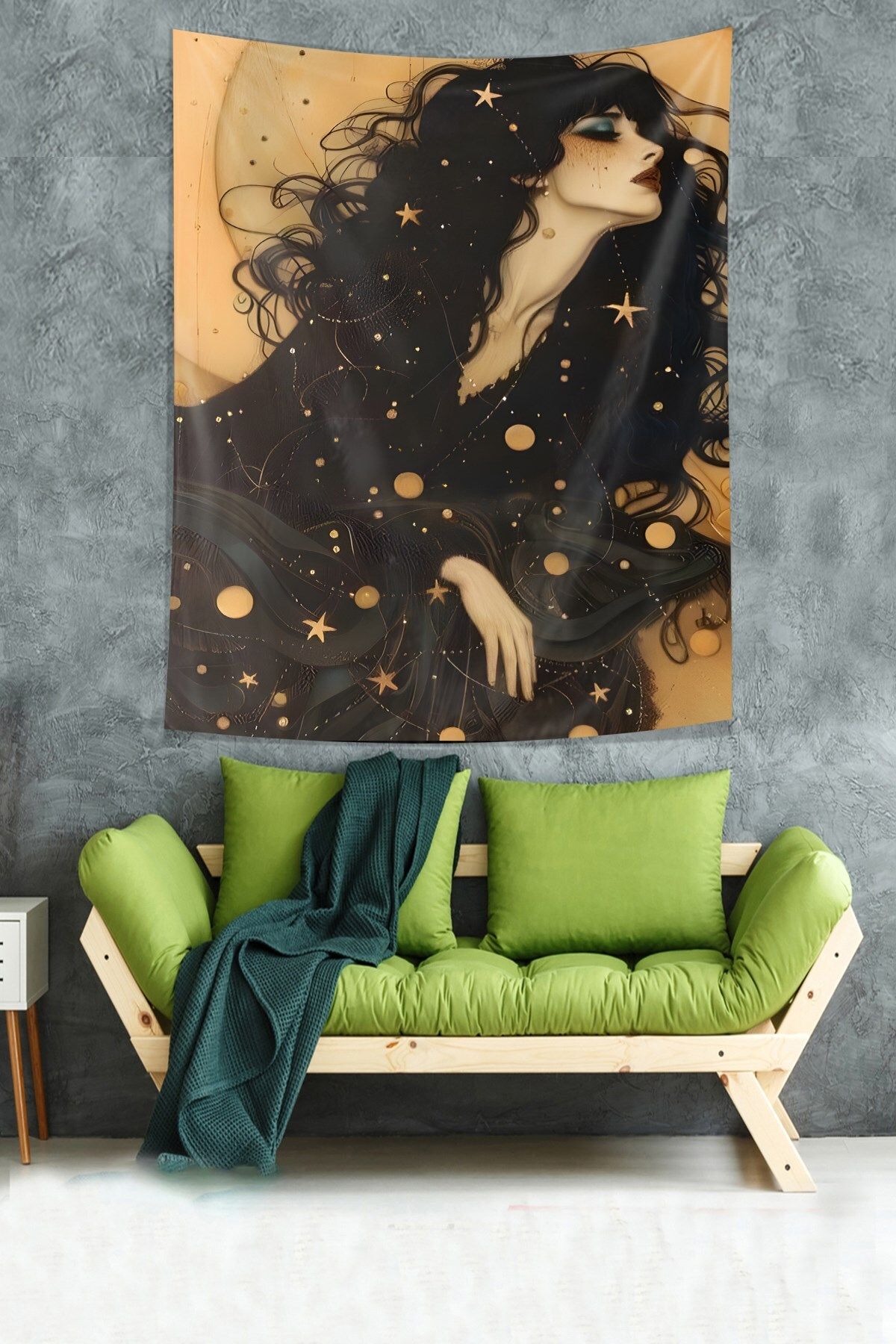 on the clouds-Star Patterned Stain Resistant Fabric Tapestry - Wall Tapestry and Cover 2