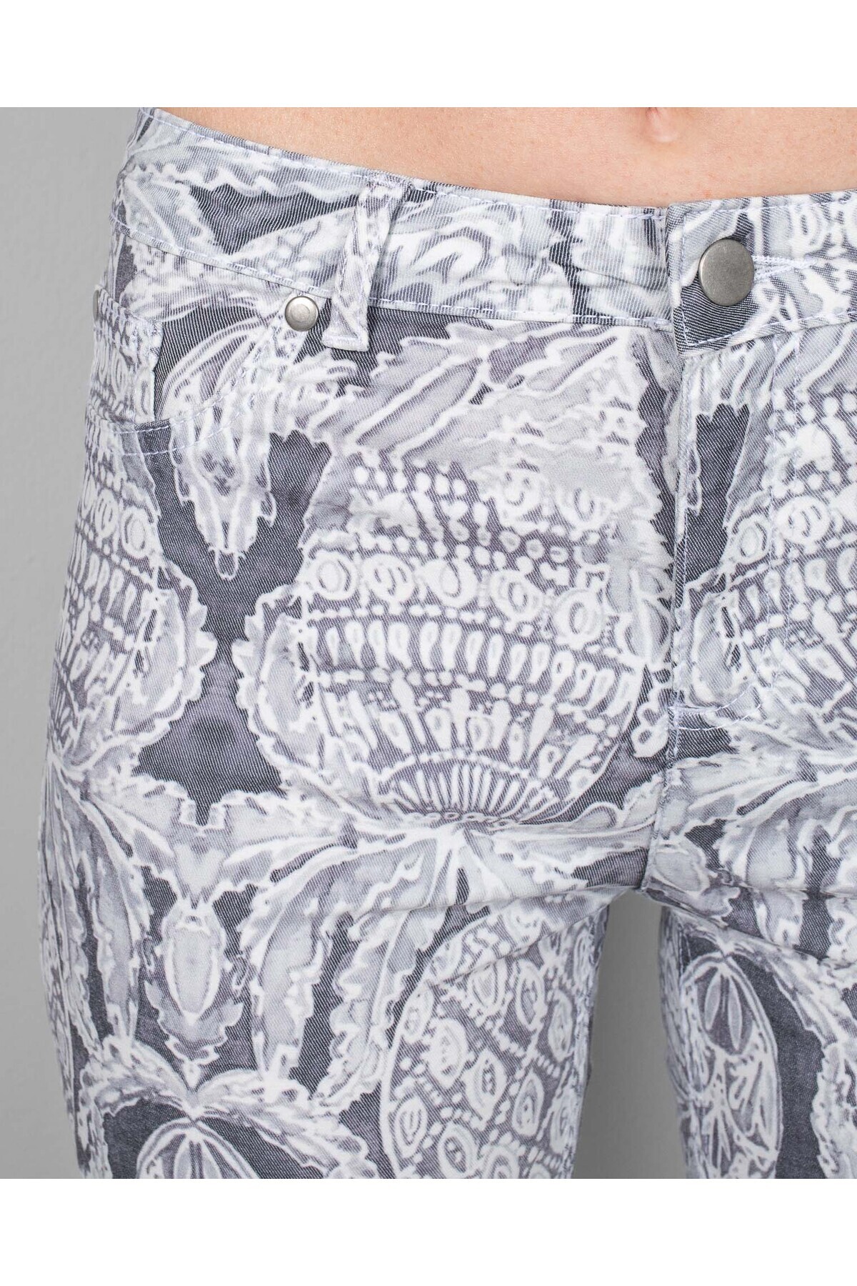 Miniprix-Skinny pants with metal zipper and back pockets 24ALN46001 3