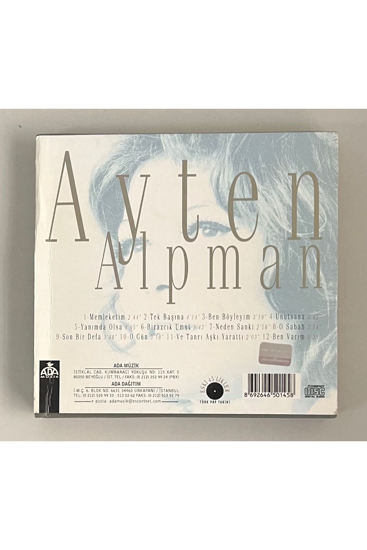 Plakevi İzmir-Ayten Alpman Old 45S Cd (Original Period Edition Cd) ! It's Not a Record! 2