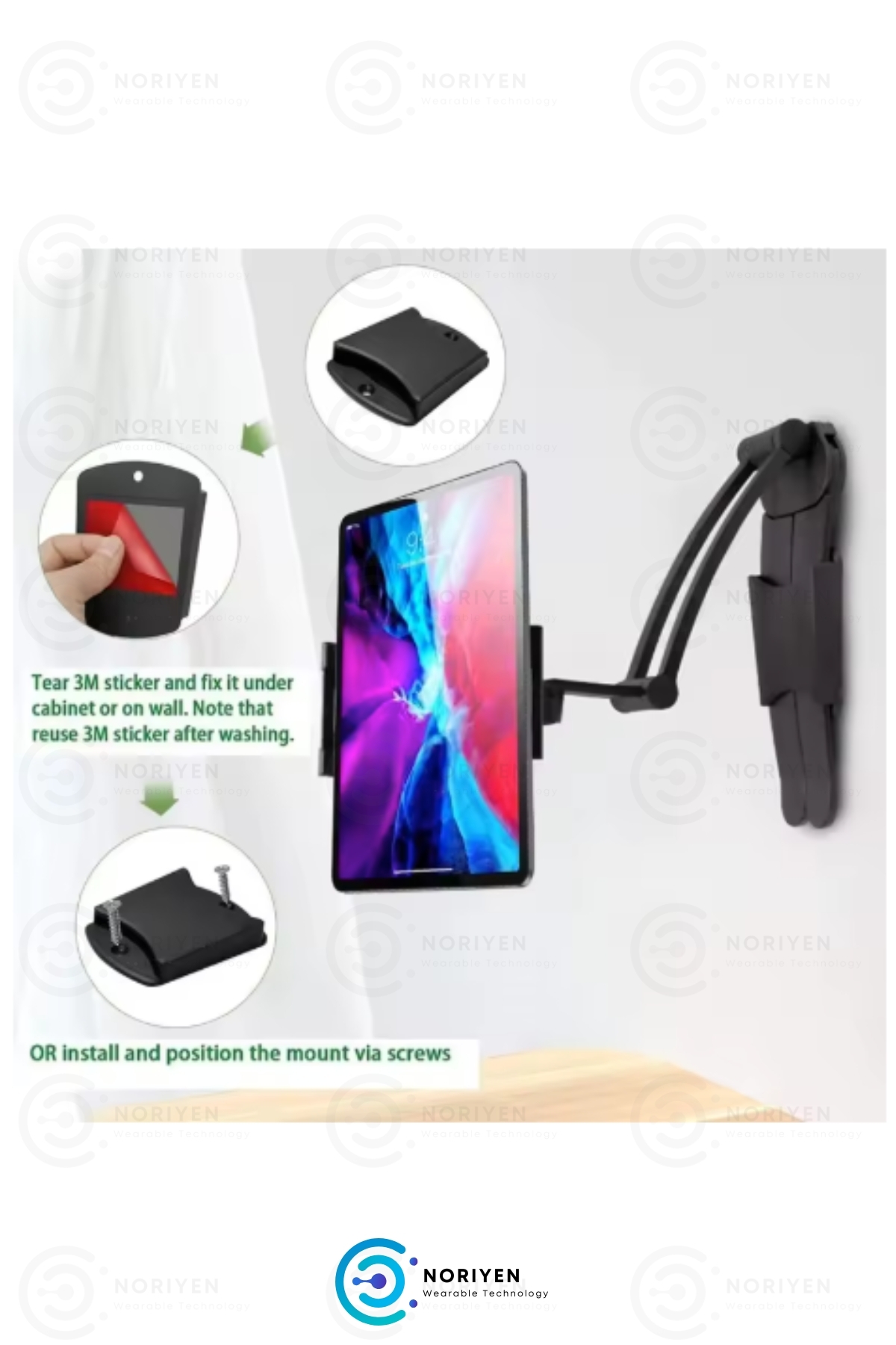 Çok Fonksiyonlu Portatif ve Masaüstü Tüm Telefon ve Tabletlere Uyumlu Metal Kasa Tutucu Stand Siyah