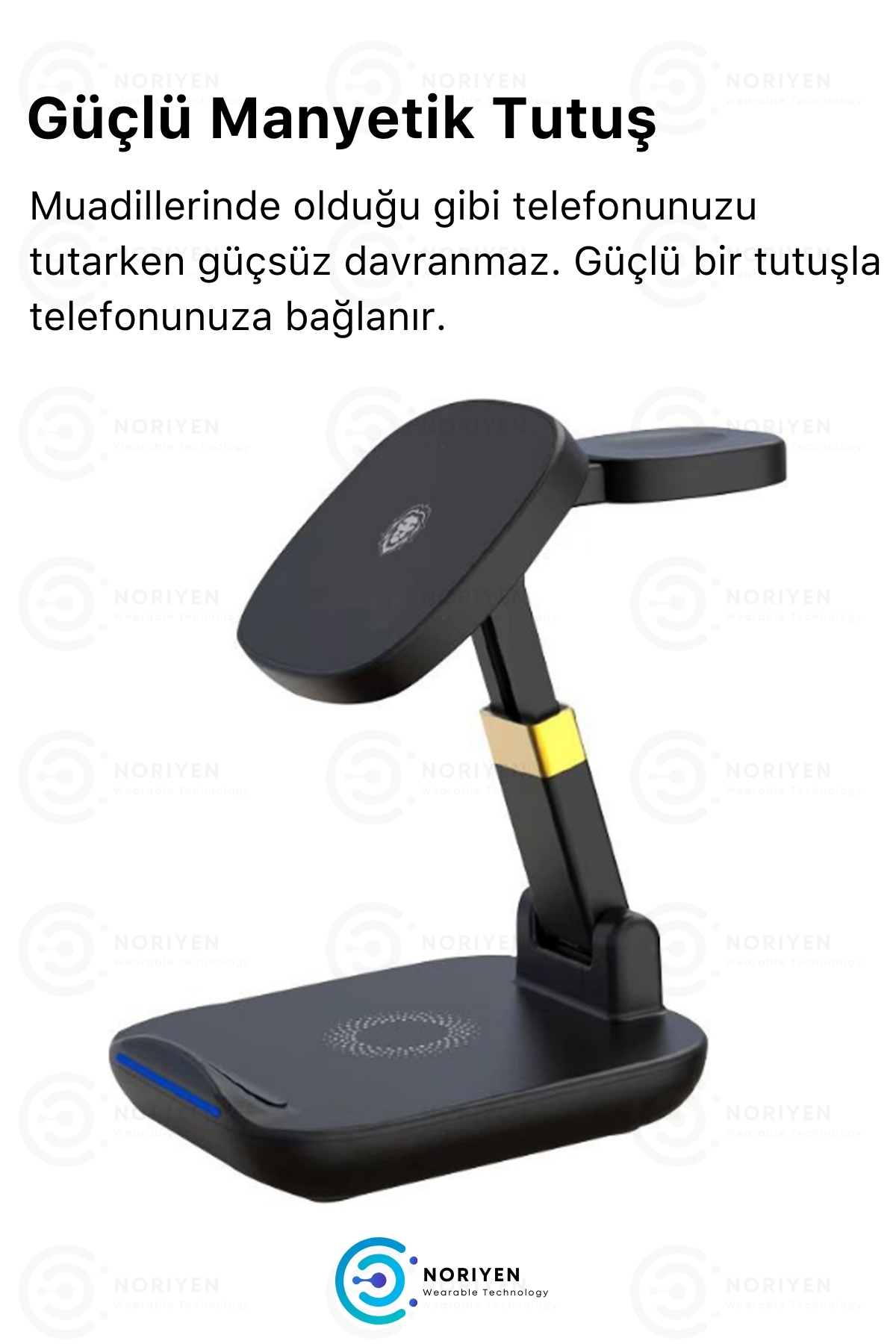 Premium Seri Manyetik Wireless Kablosuz Şarj İstasyonu iPhone iOS Android Uyumlu Lüks Şarj Standı
