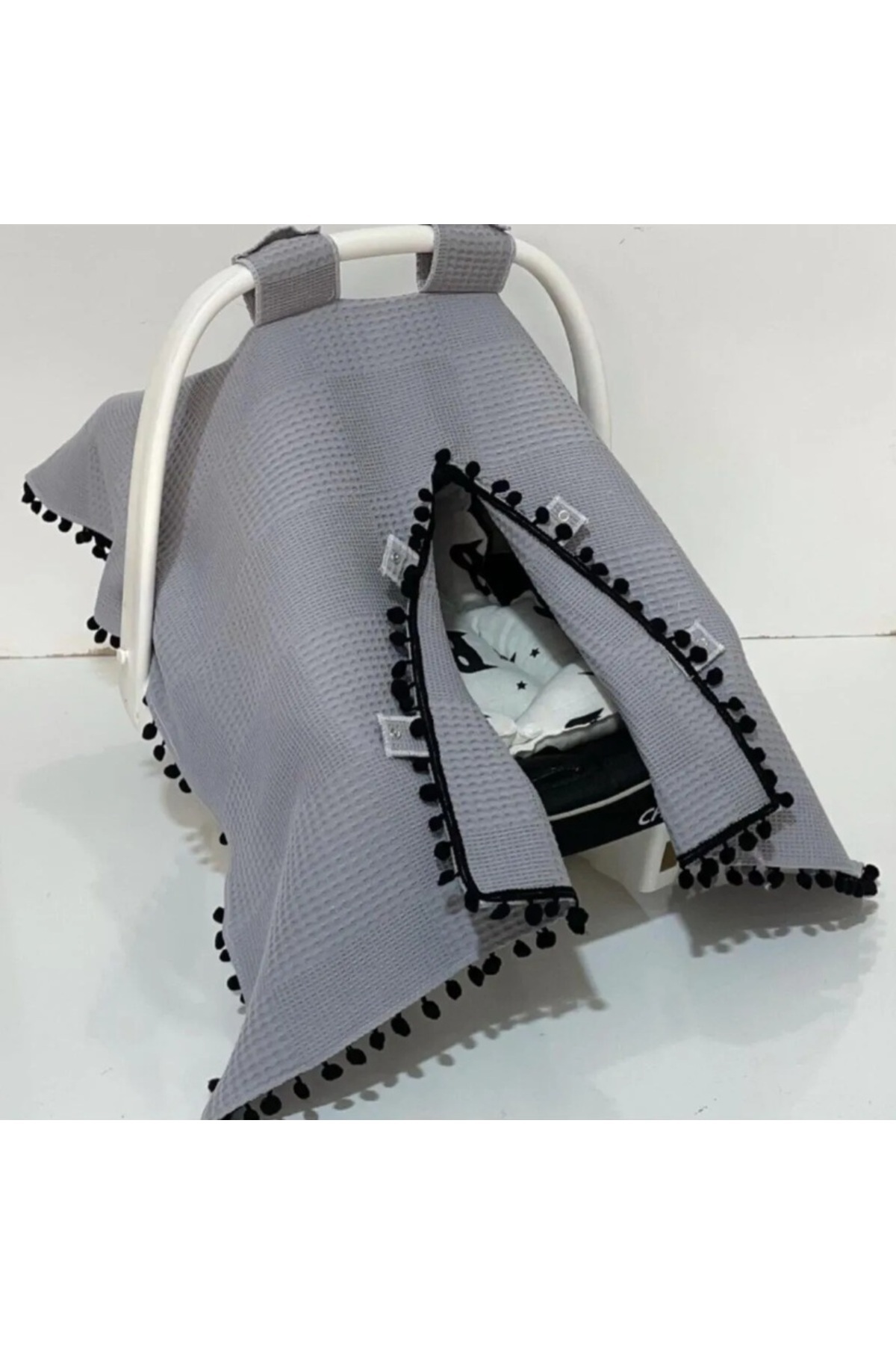 Babycitytr %100 Pamuk Çok Amaçlı Petek Pike Puset Örtüsü