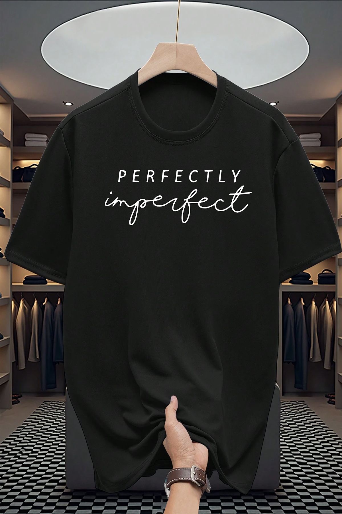 uyguntarz Pamuklu Perfectly Baskılı Oversize T-shirt