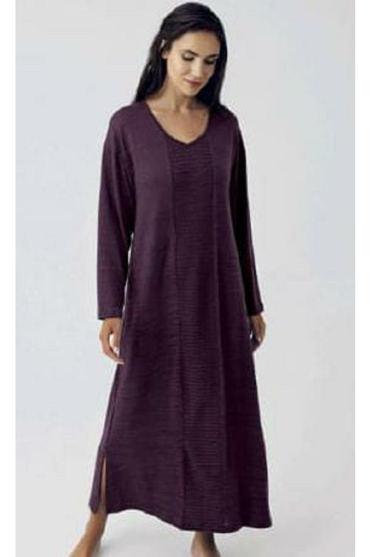 Artış Collection ARTIŞ TRİKO ÖRME JAKARLI  UZUN  ELBİSE & EV KIYAFETİ & GECELİK  15108