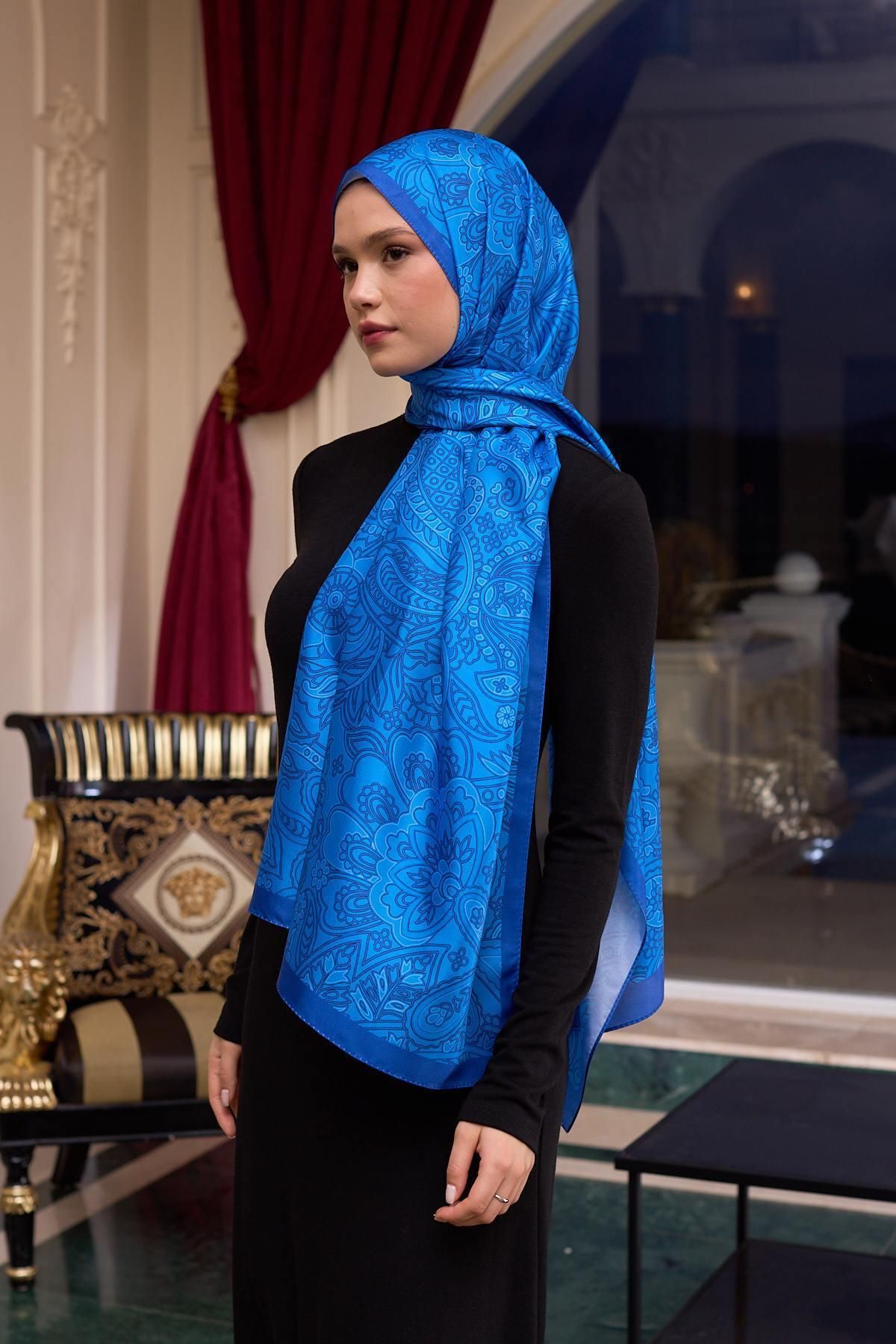 İpekhan-Saks Voile Patterned Silk Shawl - 9803-22 4