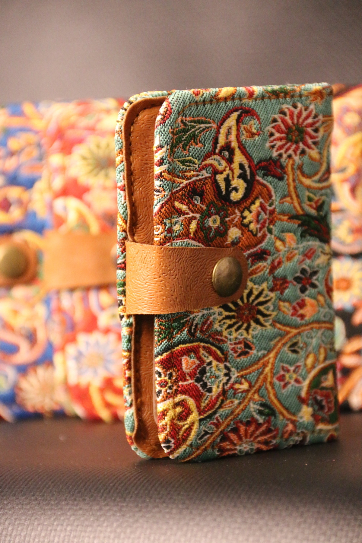 PUJİVA Kilim Desenli Terme, Etnik Desenli, Şeffaf, Zarif Ve Dayanıklı, Cüzdan, Kartlık