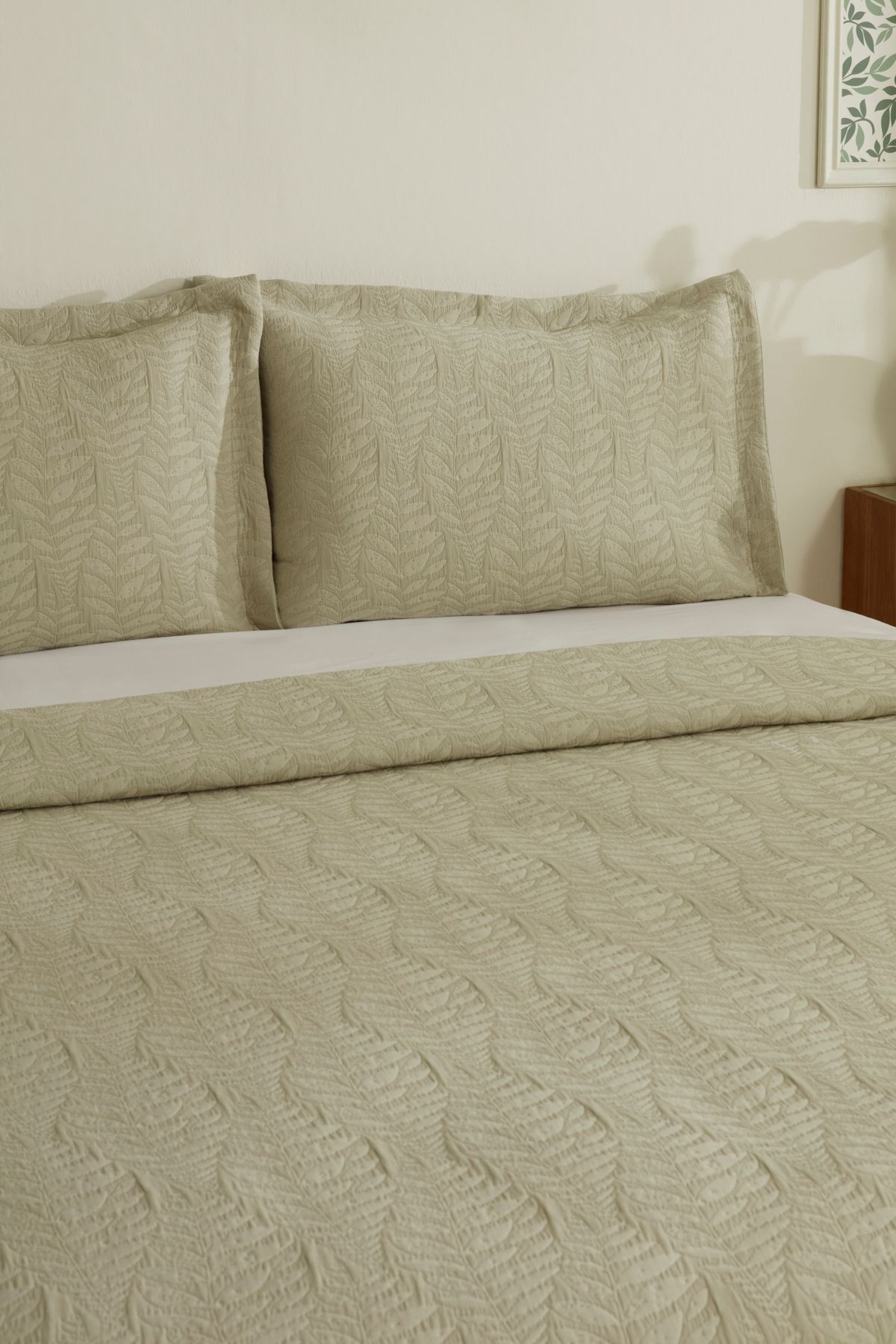 Karaca Home-Serenity Double Bedspread Set Sage 6