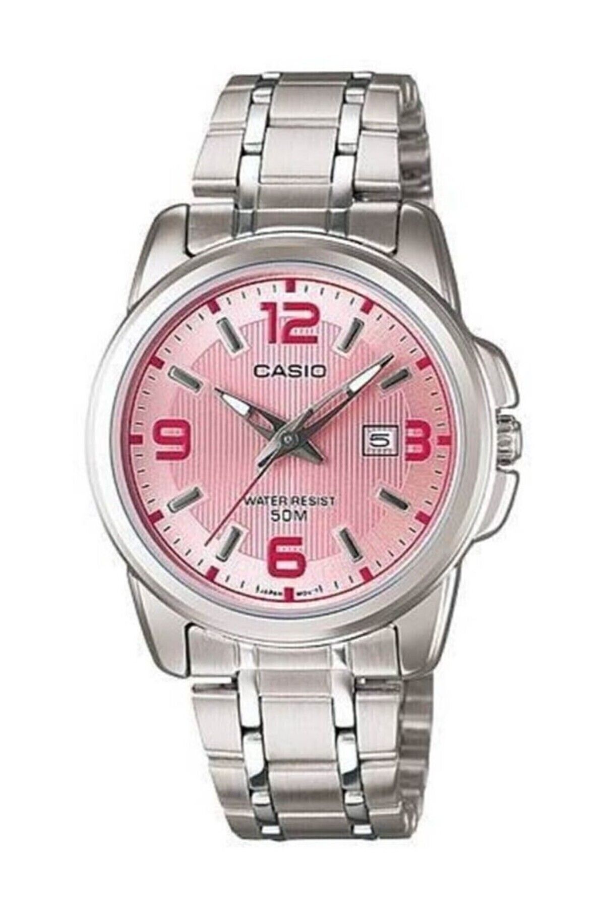 Casio Kadranı Pembe Kordonu Gümüş Renk Kadın Kol Saati