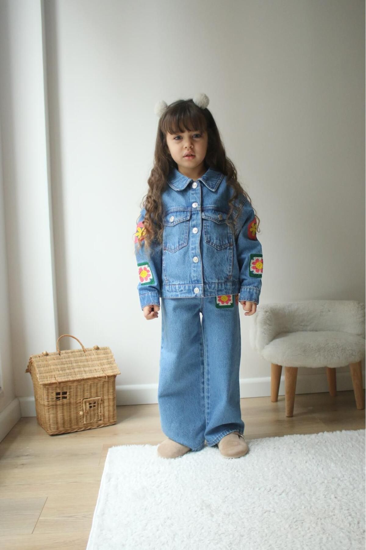 KOKOŞ BEBEK-Girl's 2-Piece Jeans Set 3