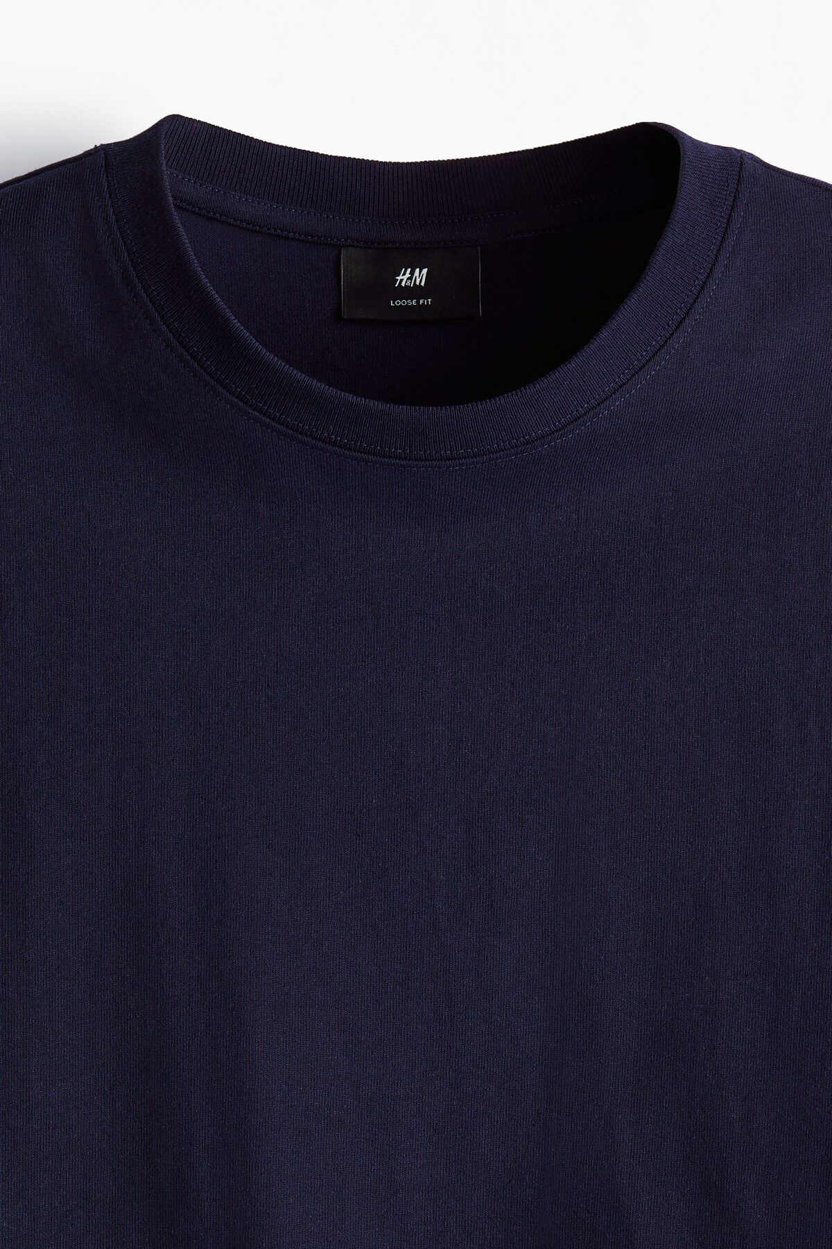 تی شرت آبی مردانه تناسب اندام T اورجینال H M H&M