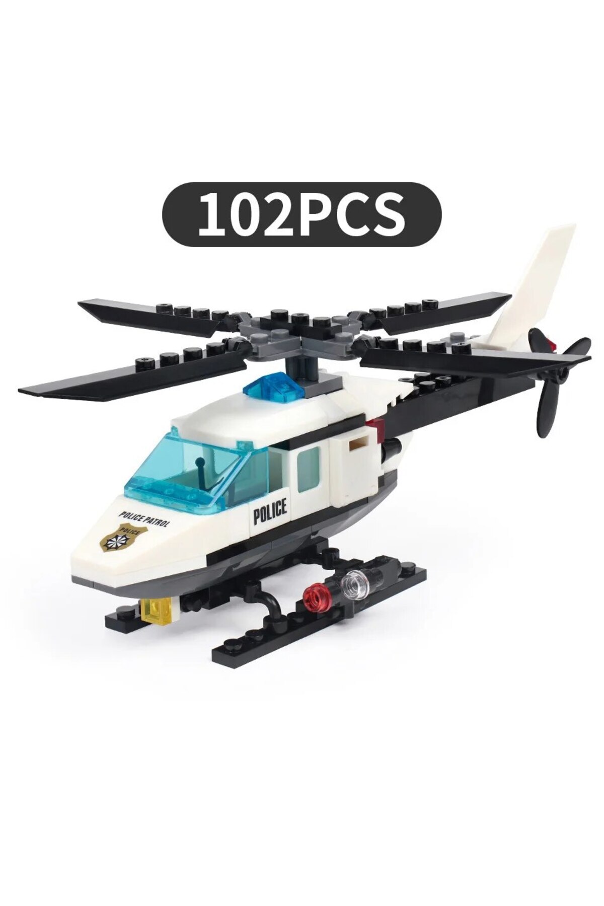KZ-6729، ۱۰۲ تکه بلوک‌های ساختنی خلاقانه هلیکوپتر پلیس، سری شهر دی‌آی‌وای، اسباب‌بازی، هالووین/تھان
