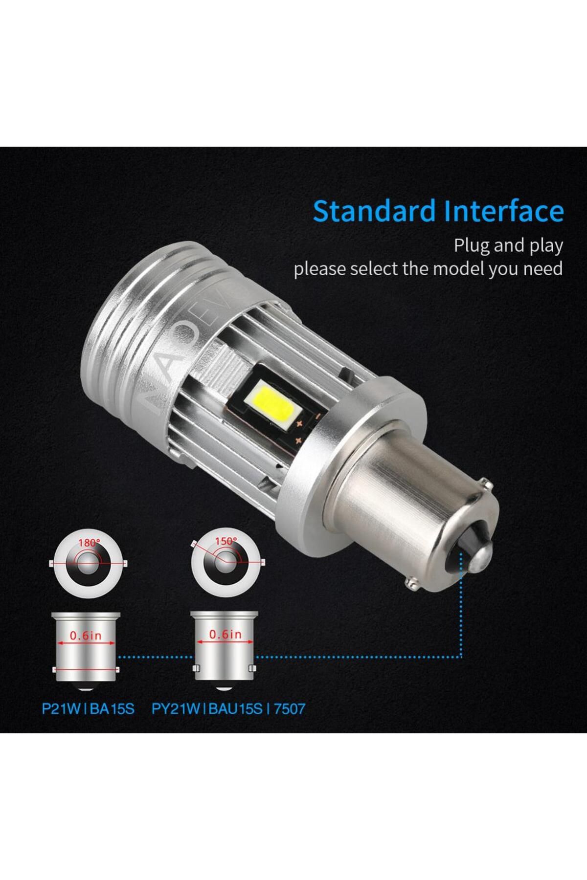 Choice-White P21w Ba15s Nao P21w Led Canbus Py21w No Error 26w Ba15s 1156 3000lm Bau15s No Hyper Flash 12v 4
