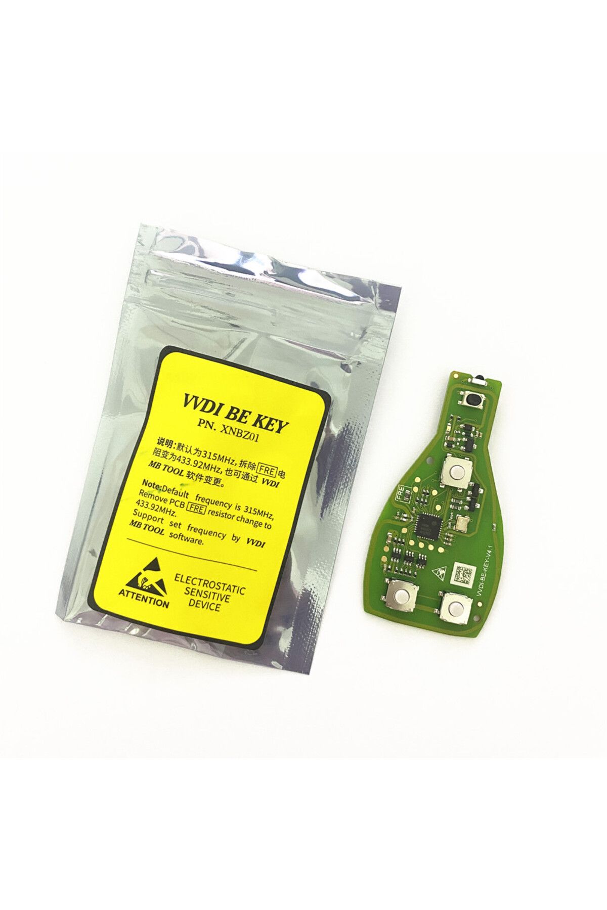 Wilongda-3b Remote Key 1pcs Key Withtoken Xhorse Vvdi Be Key Pro For Benz V4.2 Pcb Remote Chip Improved Versi 4