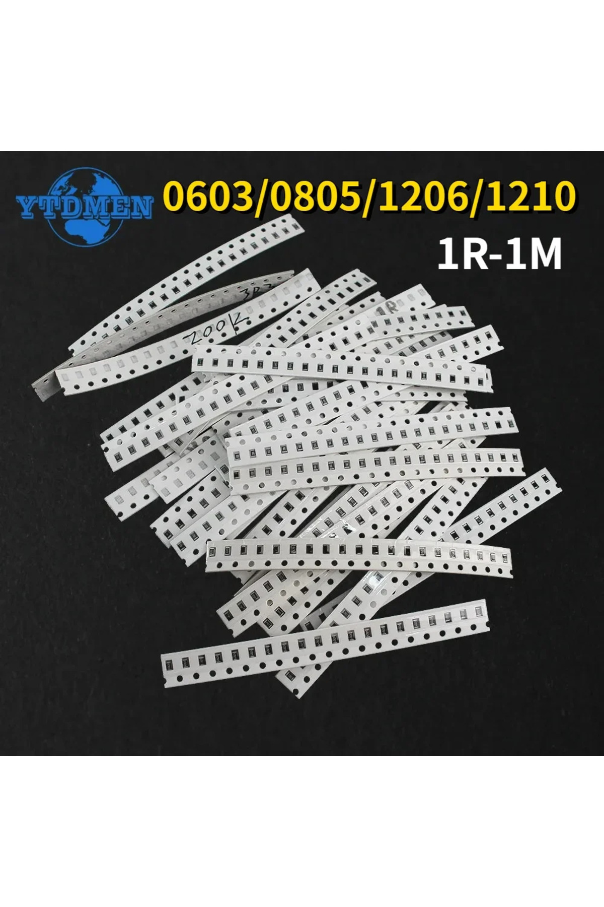 YTDMEN-660pcs 1206 1206 0805 0603 1210 Smd Resistor Sample Assorted Kit 1ohm-1m Ohm 1% 5% Resistance 33valu 7
