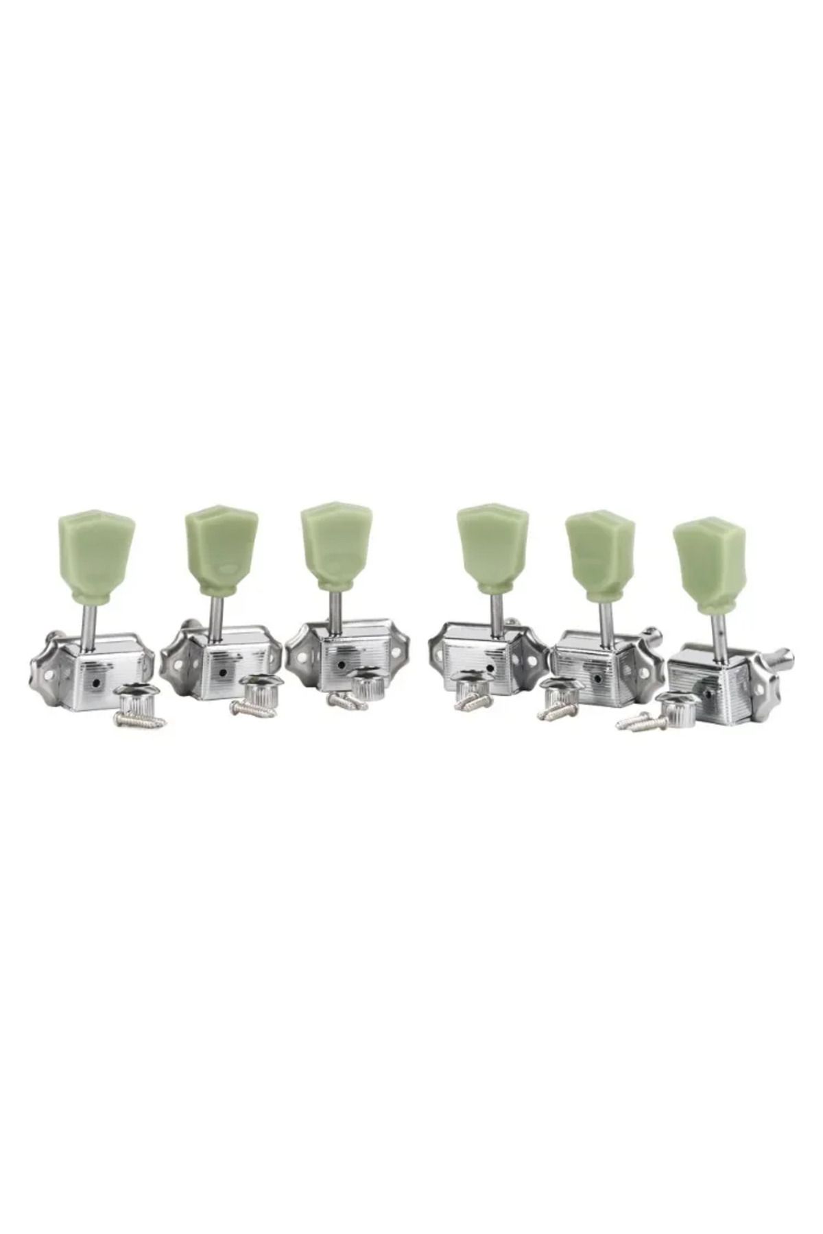 Choice-Gearlly 6pcs/set 3l3r Guitar Machine Heads Guitar Tuning Keys Strings Tuners Pegs Chrome For Elec... 8