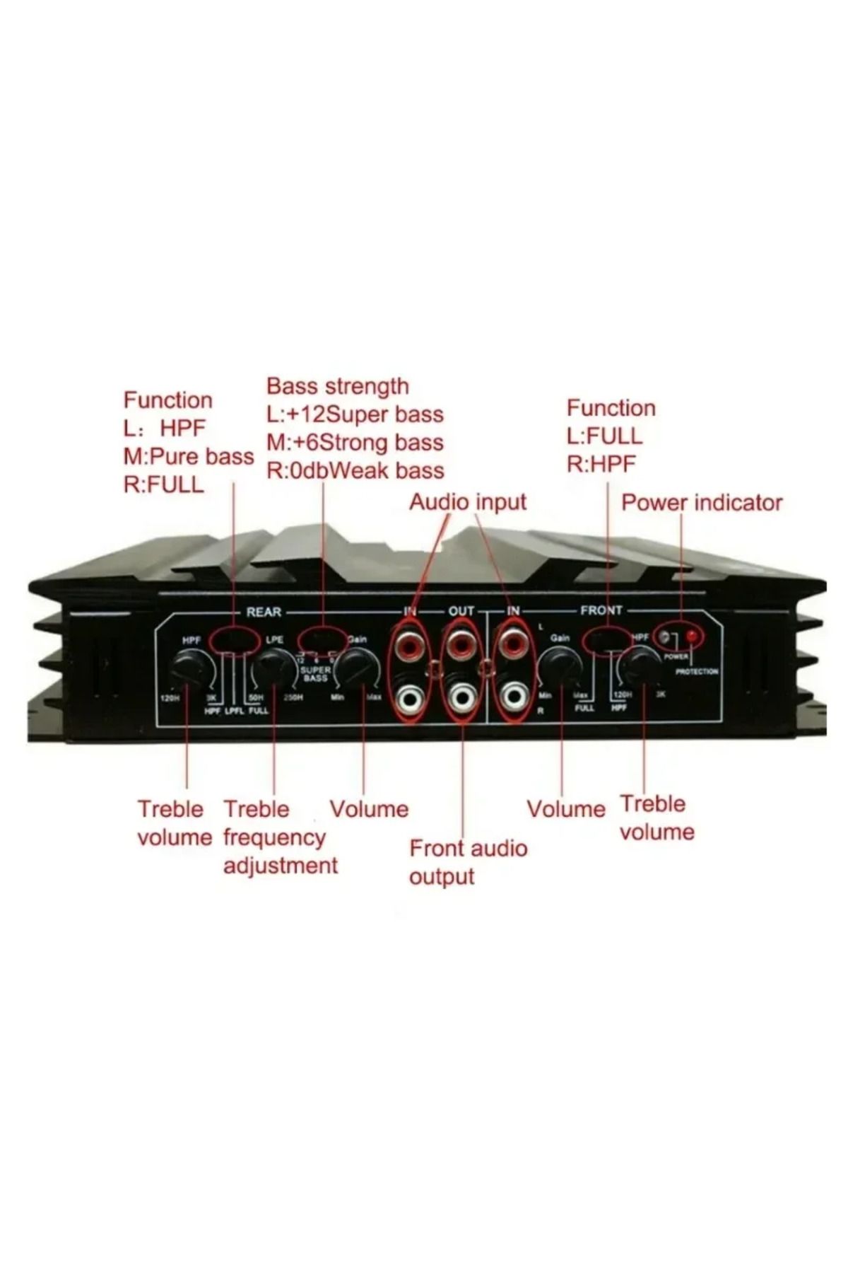 ZUIDID-Class AB Car Audio Modified 4-channel 4*80w High-power Audio Amplifier Four-door Speaker Active S... 5