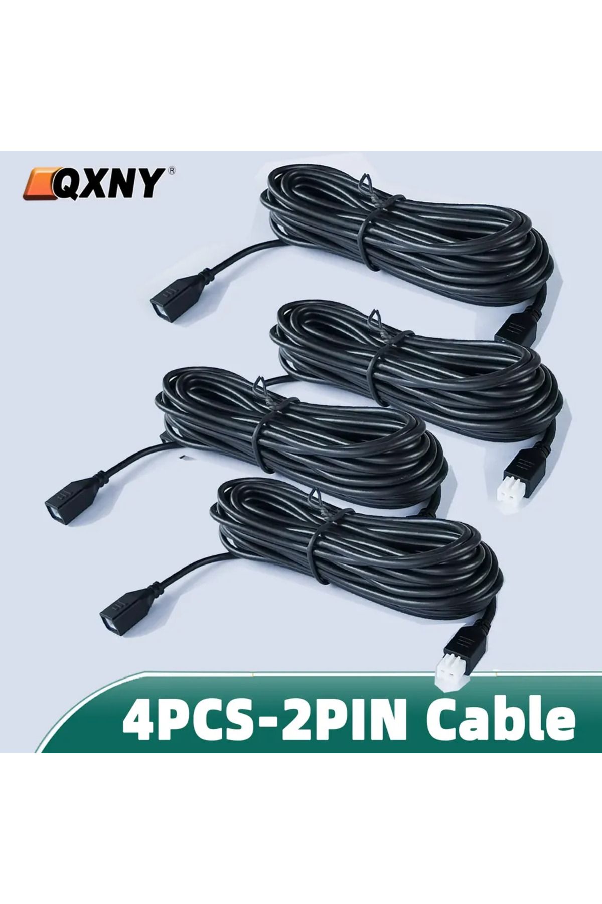 QXNY-4 PCS 2 Pin Parktronic Parking Sensors Extension Cable Cord for Car Reversing Parking Sensor Back... 2