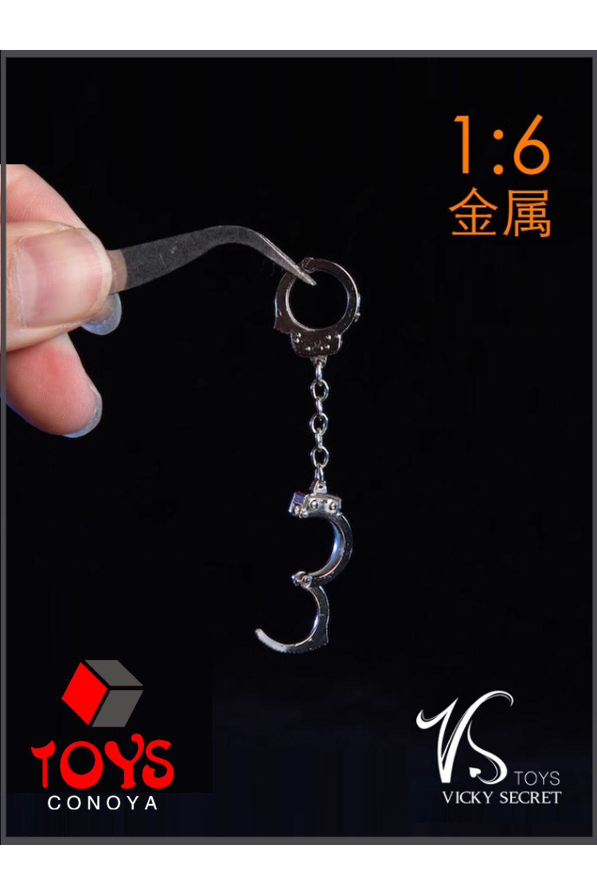 Choice-Vstoys 1/6 Scale Openable Metal Handcuffs Model Male Female Soldier Scene Props Accessories Fit 1... 8