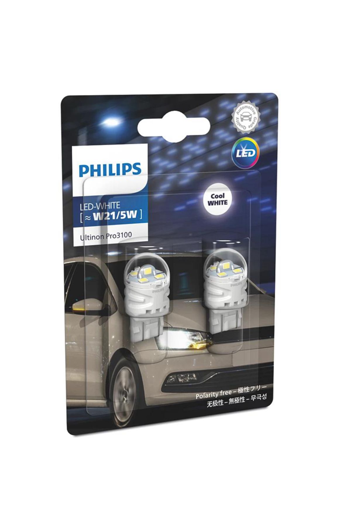 Philips-مصابيح إشارة الانعطاف للسيارة باللون الأحمر والأبيض من Ultinon Pro3100 LED W5W P21/5W W21/5W... 1